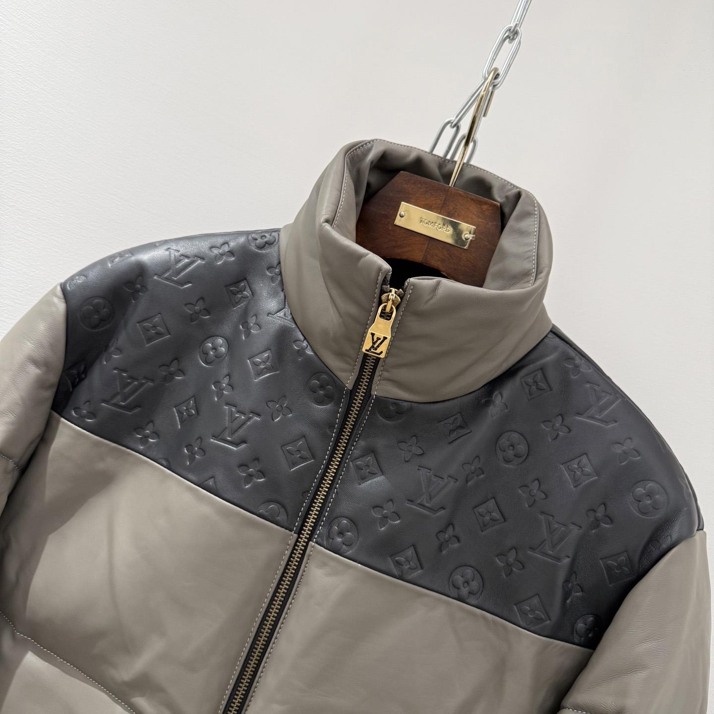 Louis Vuitton Leather Down Jacket  - FashionPlug