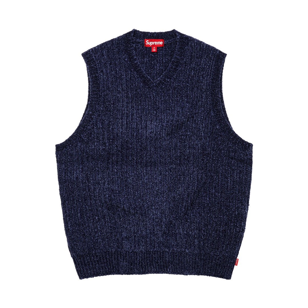 Supreme Chenille Sweater Vest  - FashionPlug