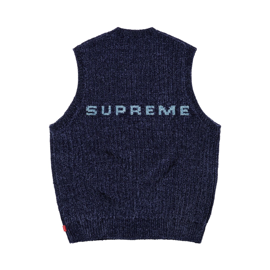 Supreme Chenille Sweater Vest  - FashionPlug