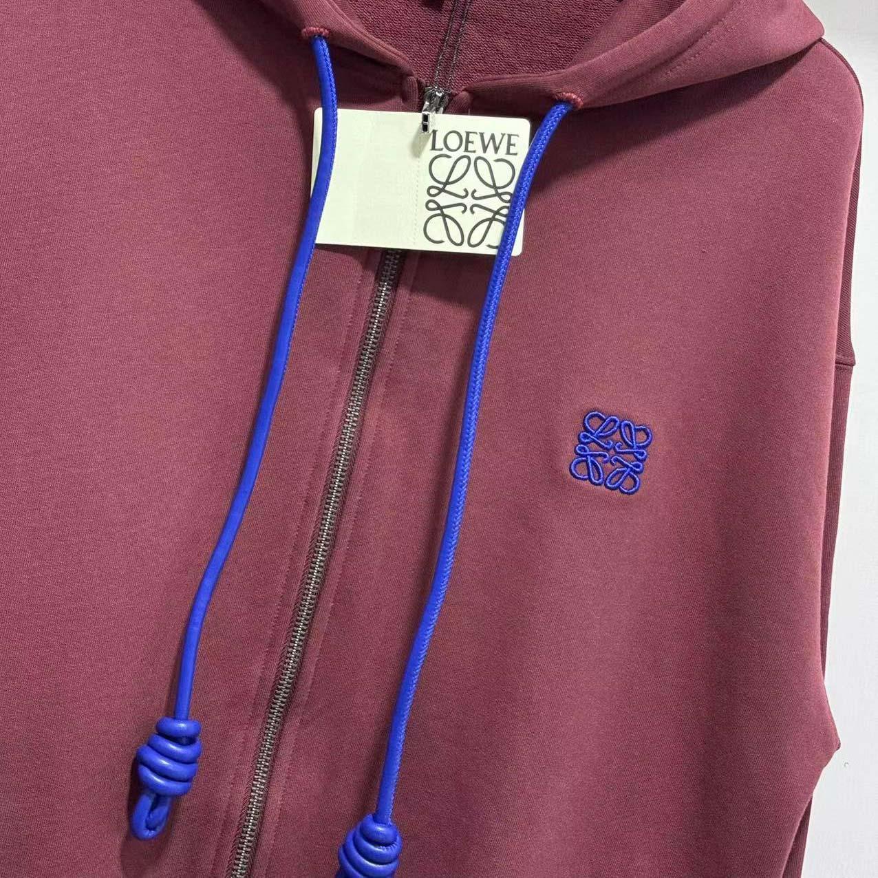 Loewe Zip-up Hoodie In Cotton - FashionPlug