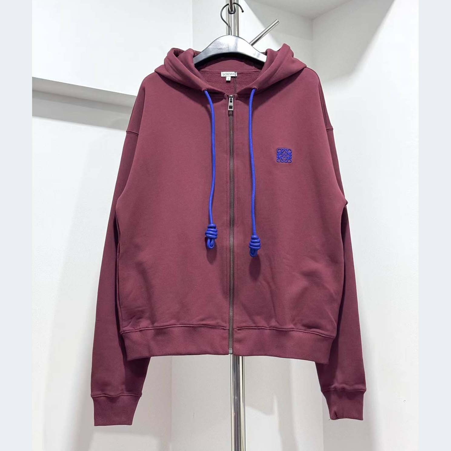 Loewe Zip-up Hoodie In Cotton - FashionPlug