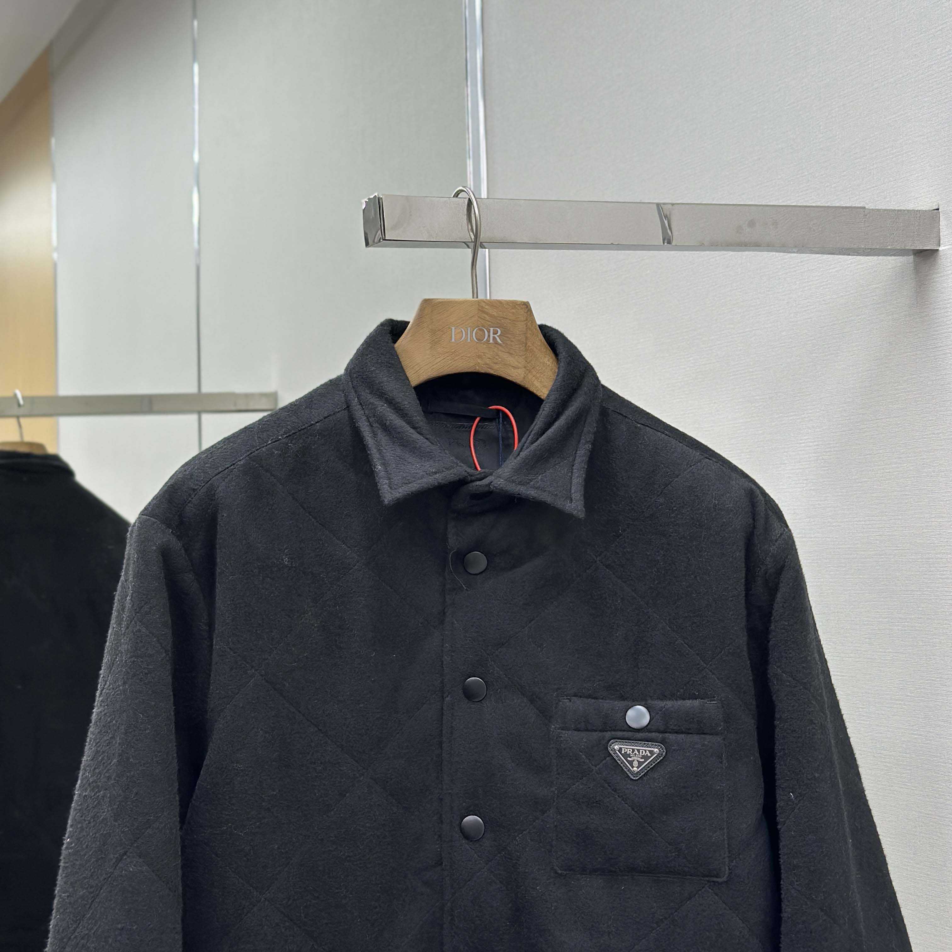 Prada Quilted Cashmere Shirt - FashionPlug