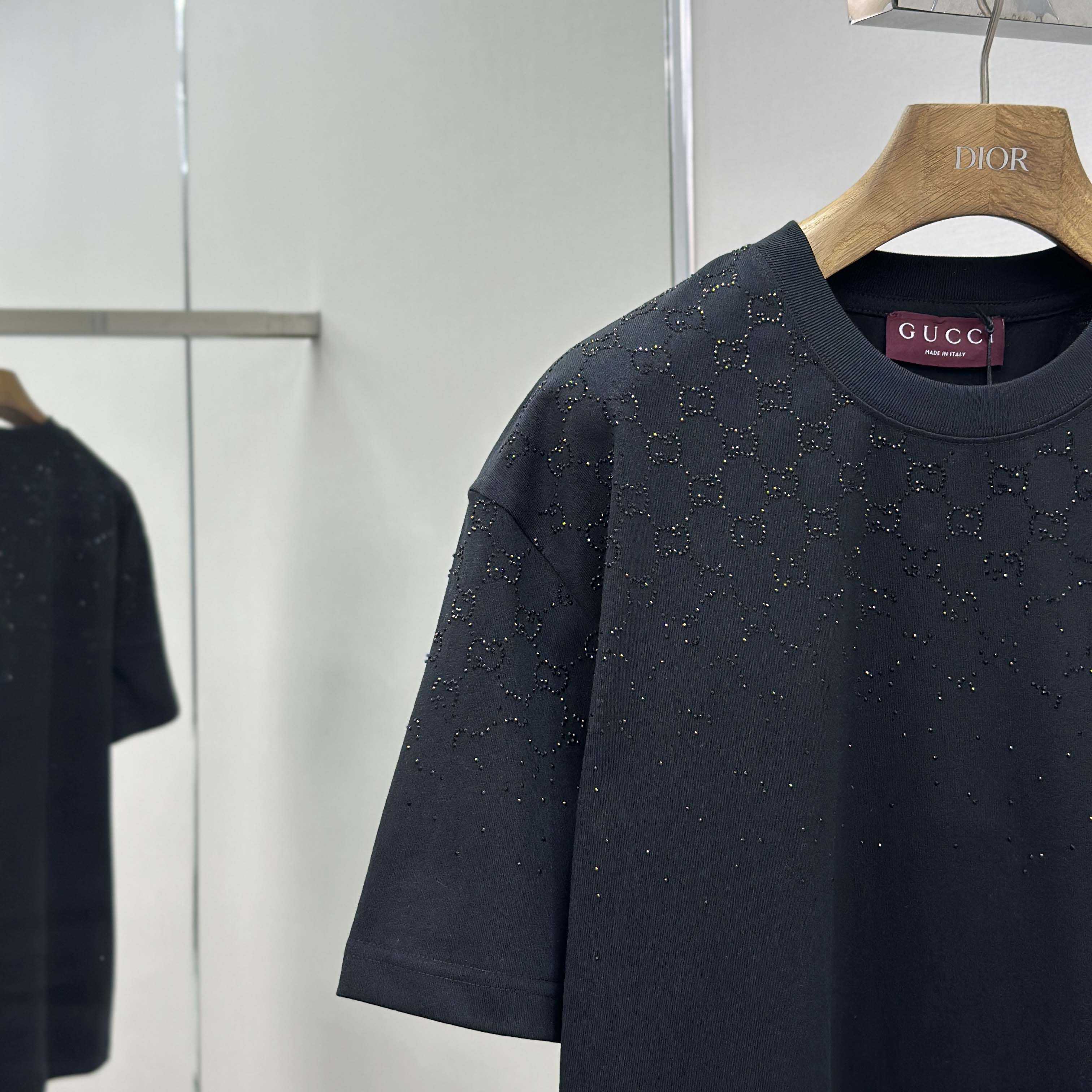 Gucci Cotton jersey T-shirt With Crystals - FashionPlug