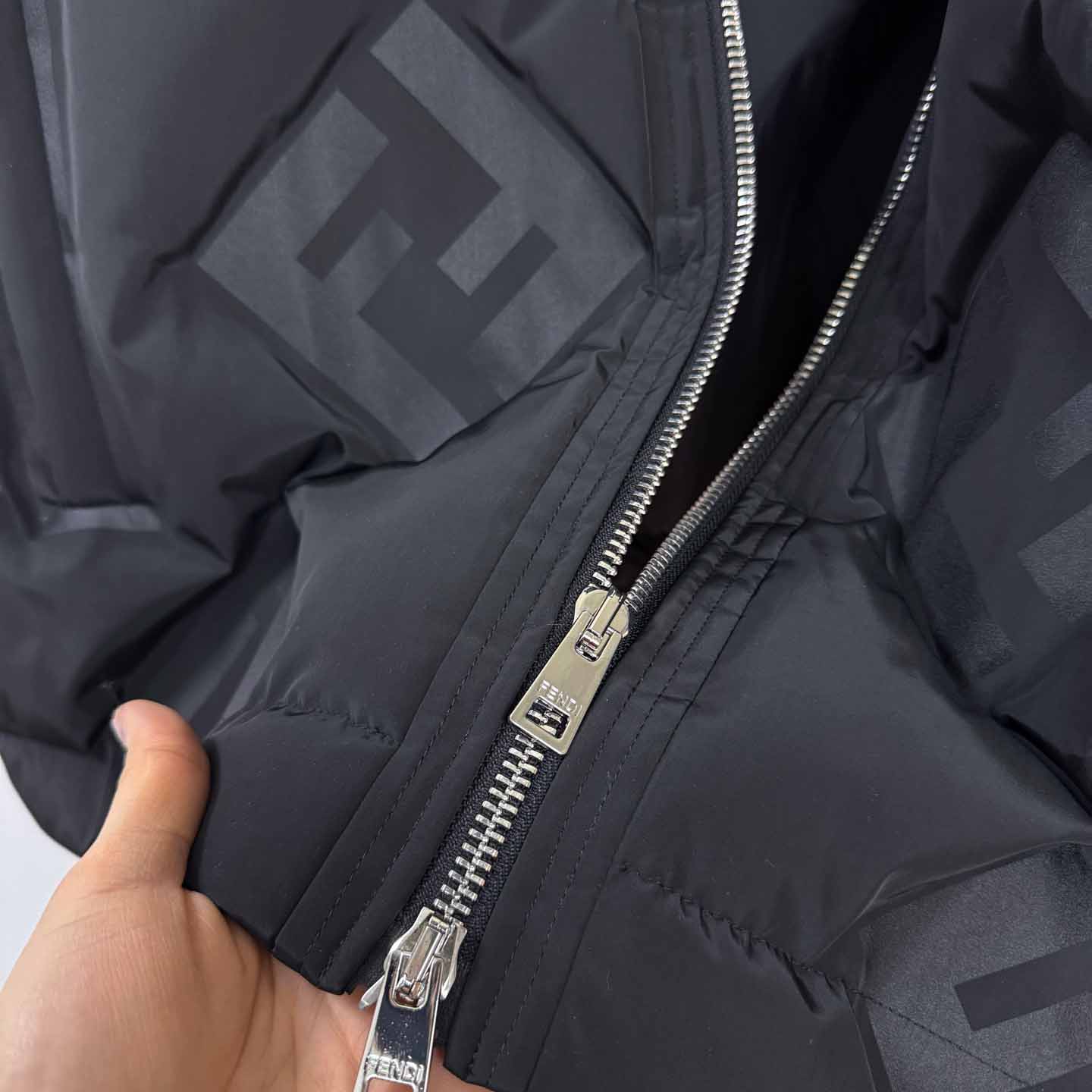  Fendi FF-pattern Down Jacket  - FashionPlug