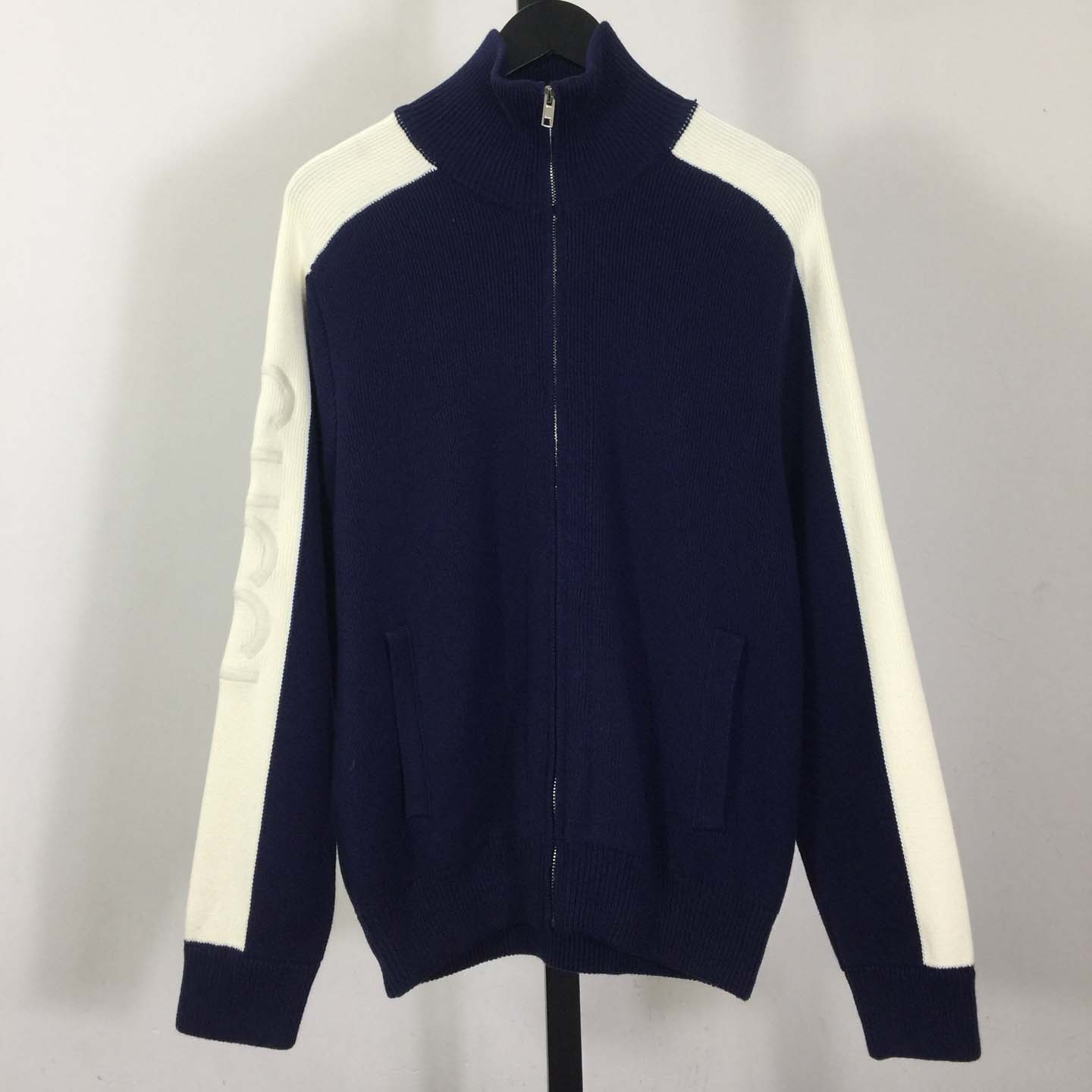 Gucci Cotton Knit Zip Bomber Jacket - FashionPlug