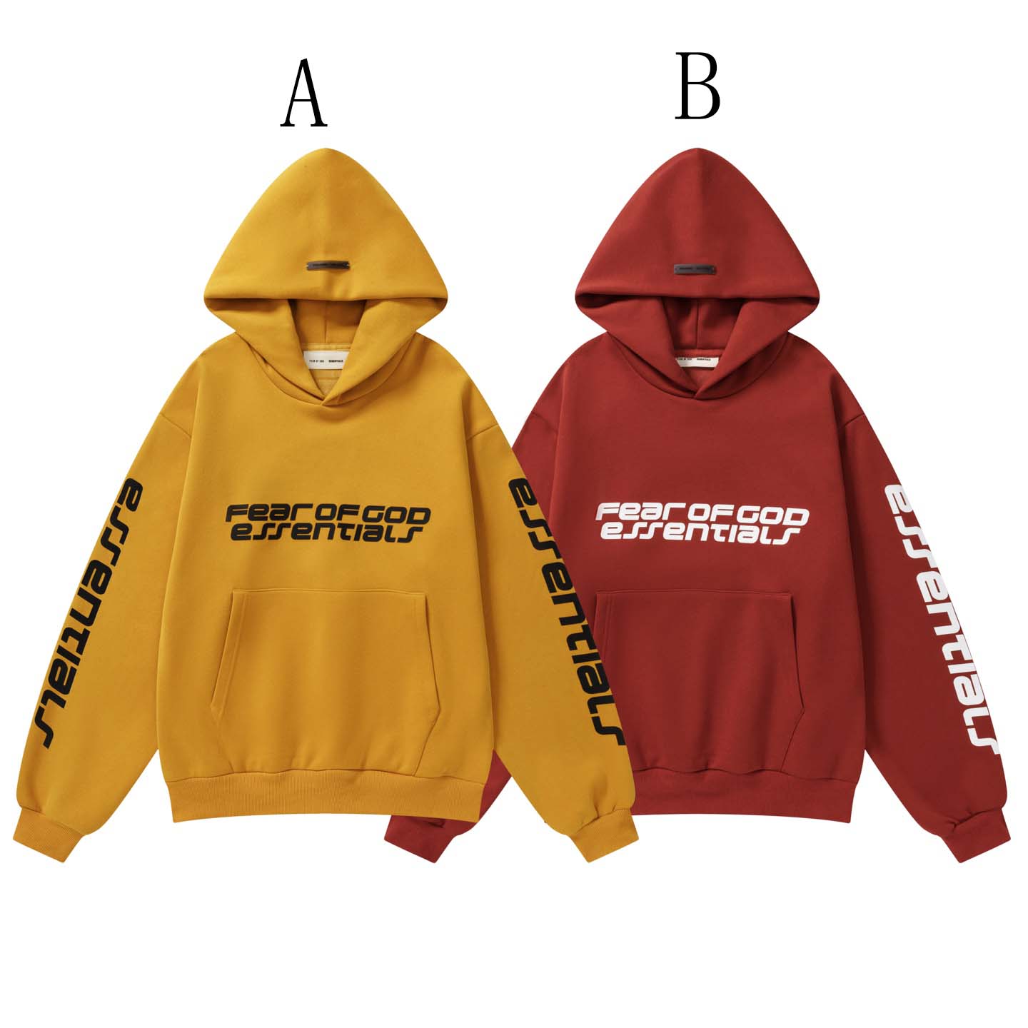 Fear of God Essentials Crimson Cropped Relaxed Hoodie - FashionPlug