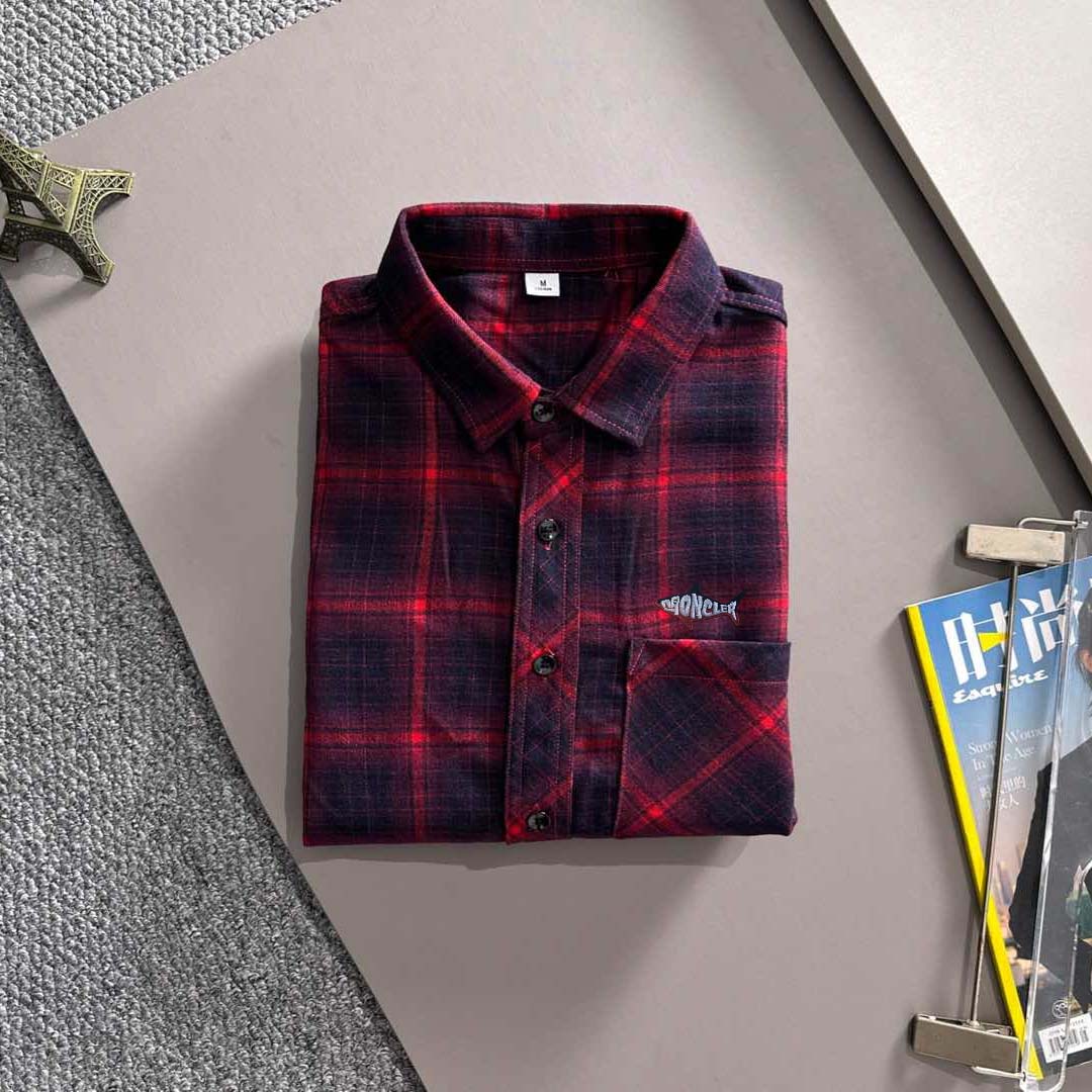 Moncler Checked Cotton Shirt - FashionPlug