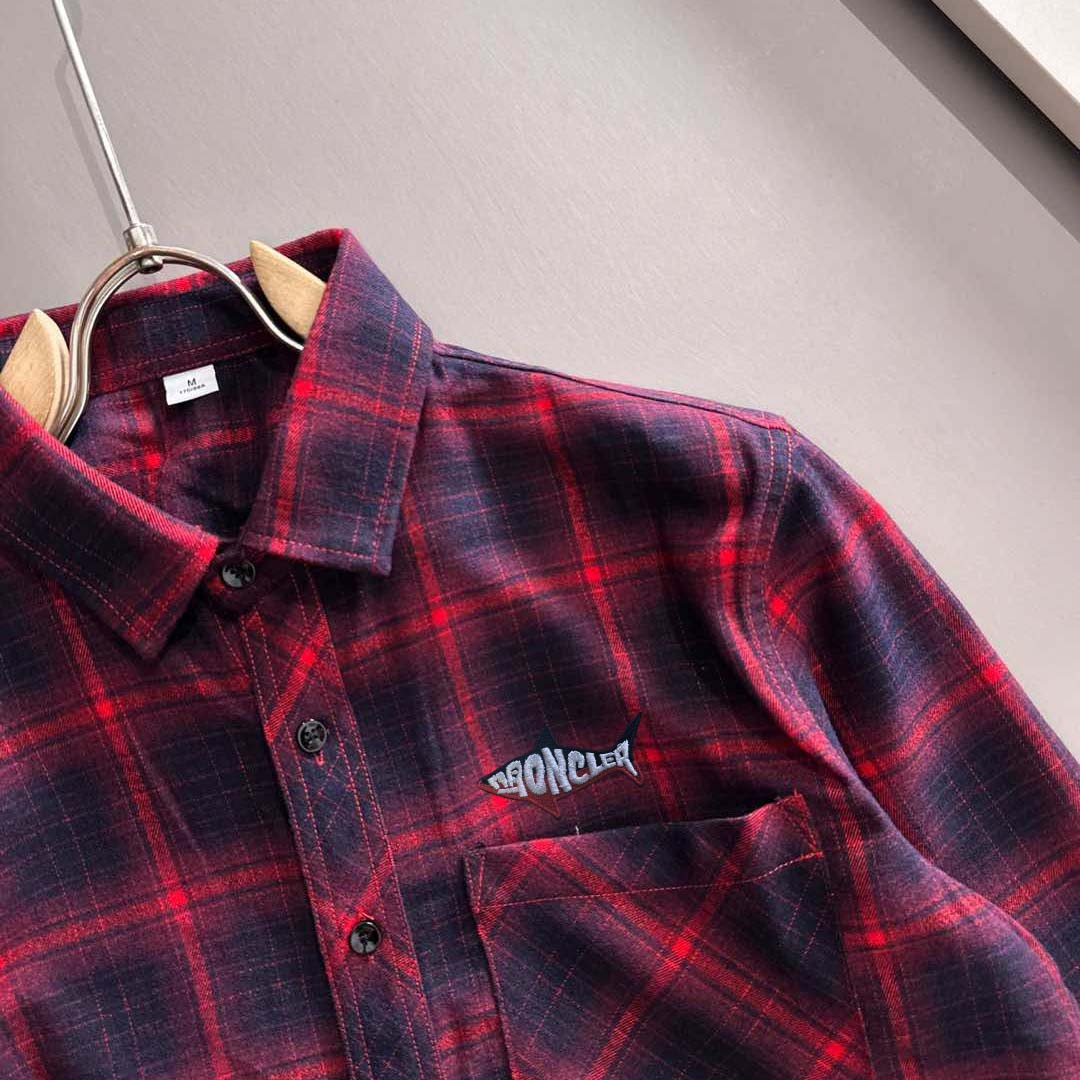 Moncler Checked Cotton Shirt - FashionPlug