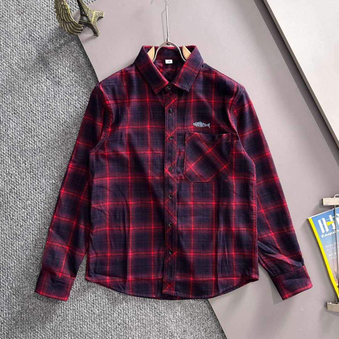 Moncler Checked Cotton Shirt - FashionPlug