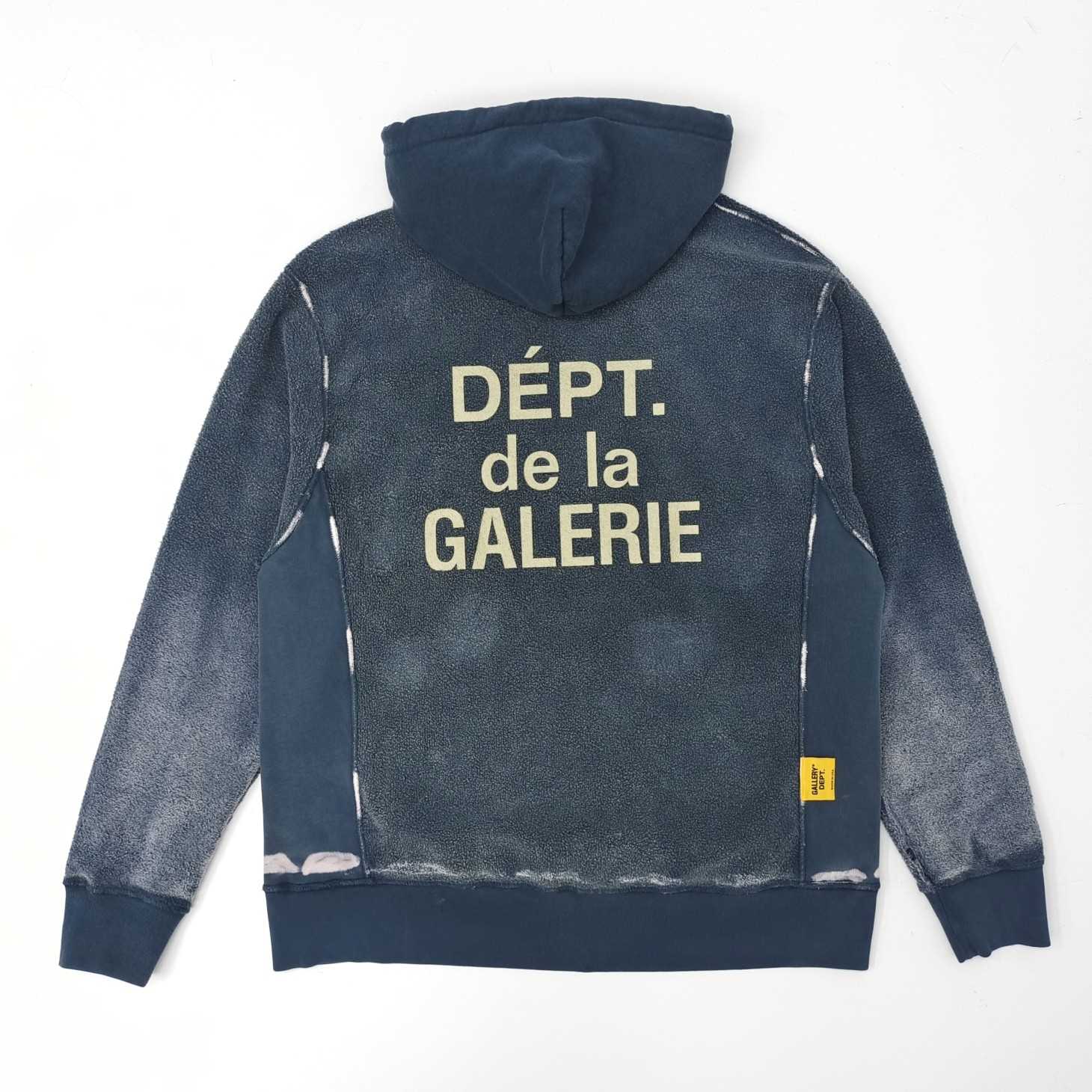 Gallery Dept. Reversible French Logo Hoodie Navy Men's - US - FashionPlug
