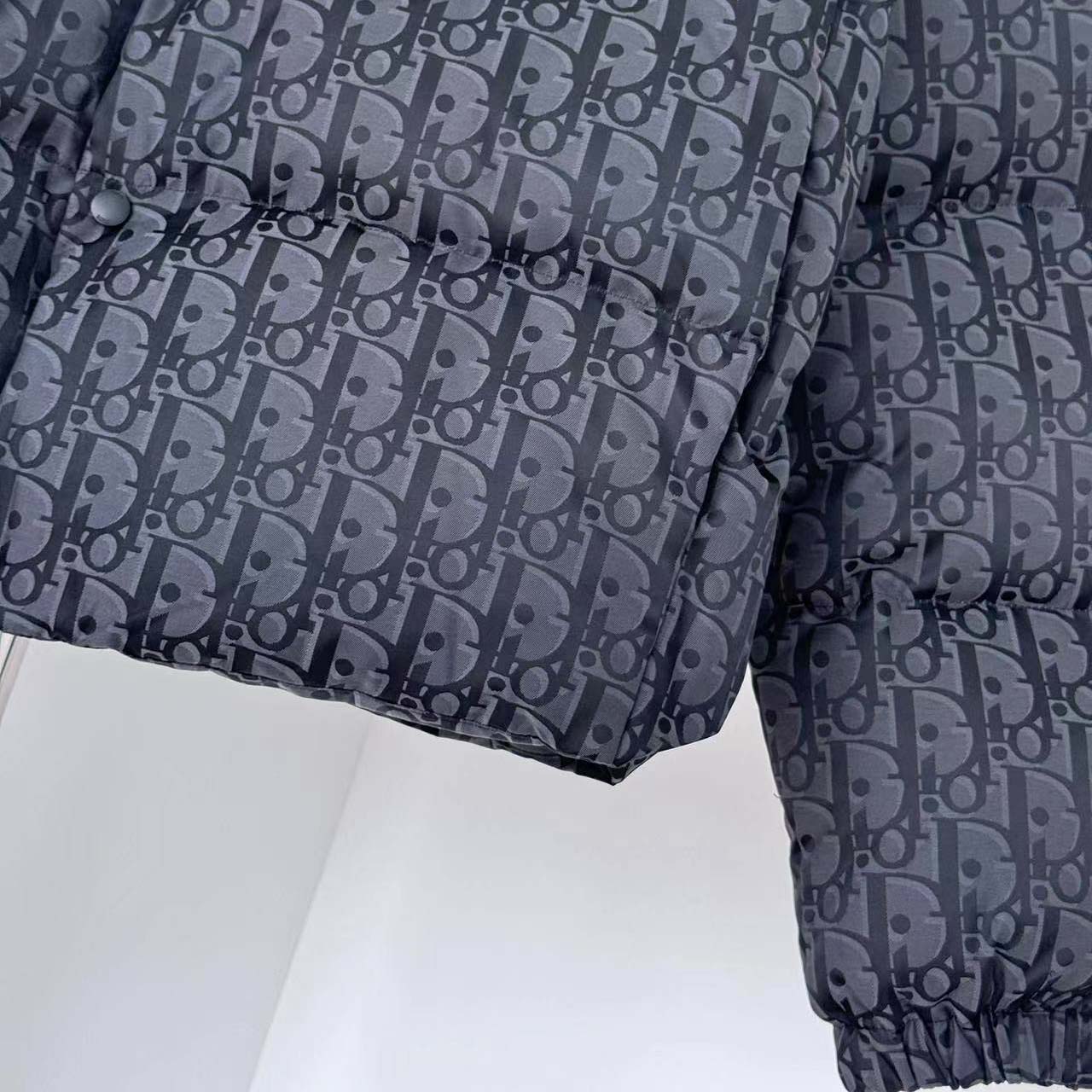 Dior Oblique Down Overshirt Black Cotton-Blend Jacquard - FashionPlug