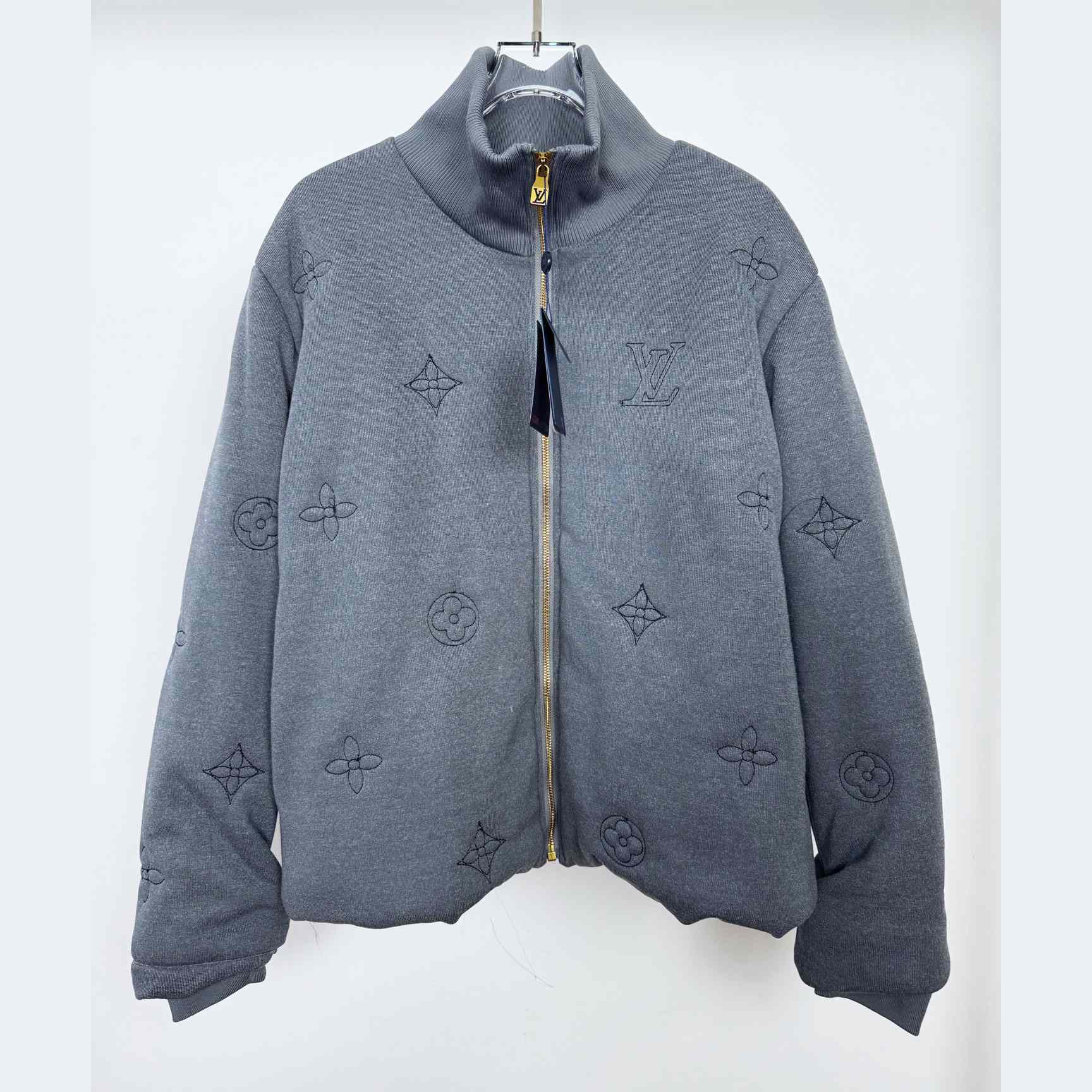 Louis Vuitton Elegant Monogram Knitted Down Blouson - FashionPlug