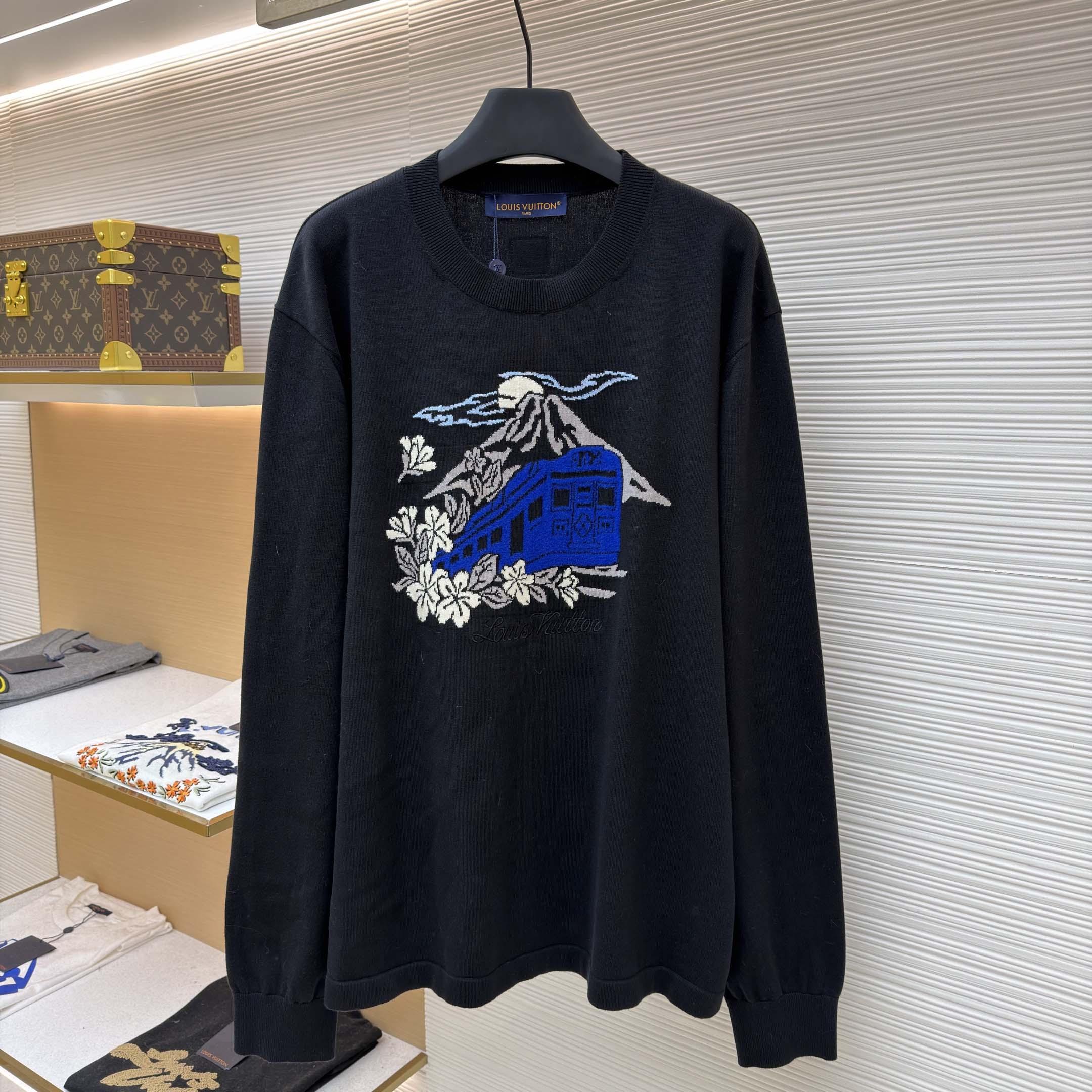 Louis Vuitton Knitted Long-Sleeved Crewneck   1AIMCA - FashionPlug