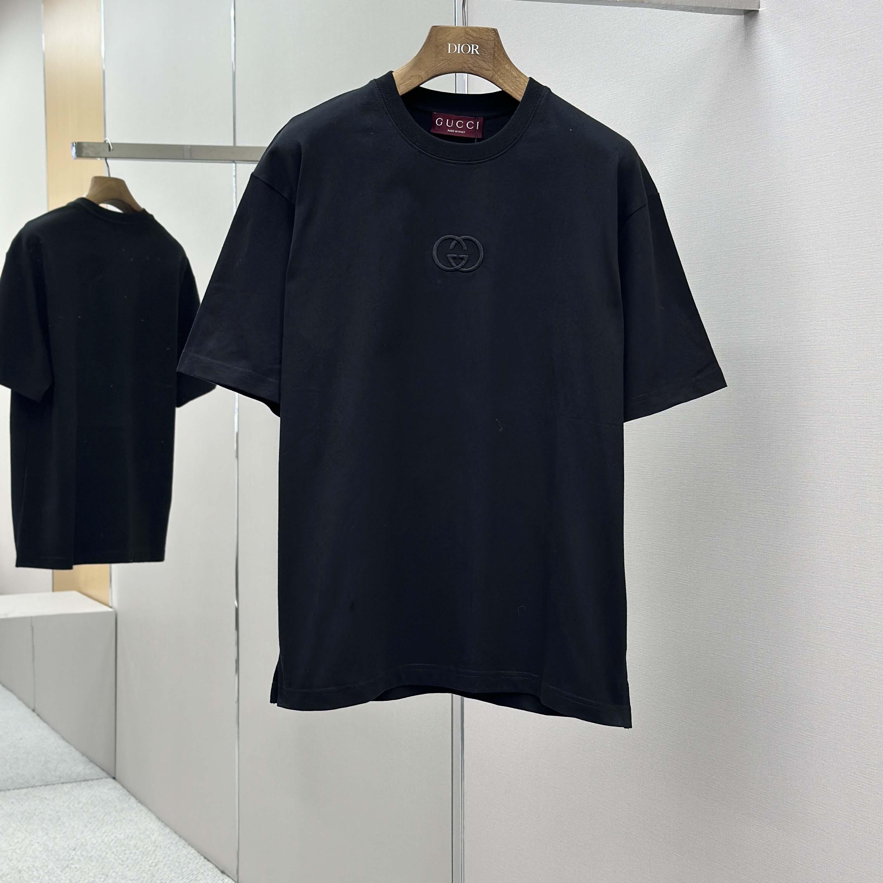 Gucci Cotton Jersey T-shirt With Embroidery - FashionPlug