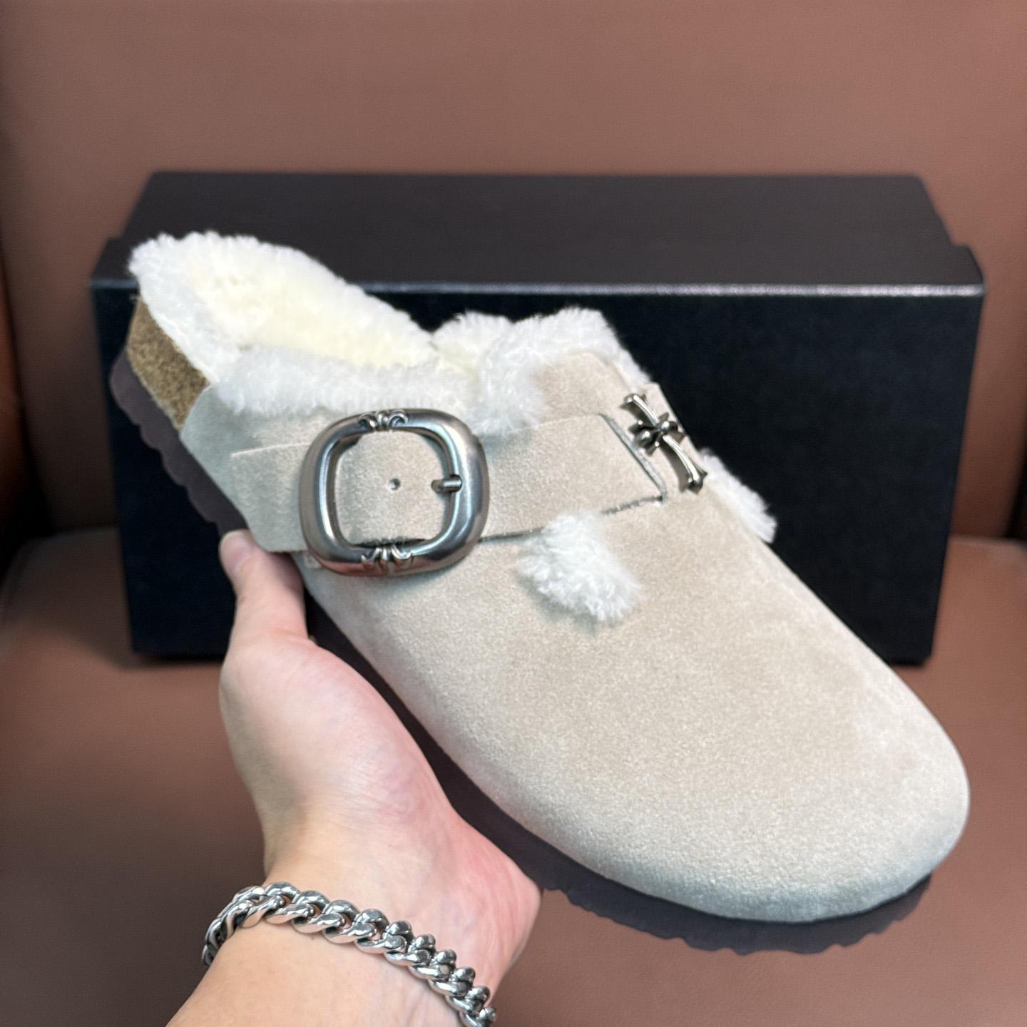 Chrome Hearts Birkenstock Boston Suede Sandals  - FashionPlug