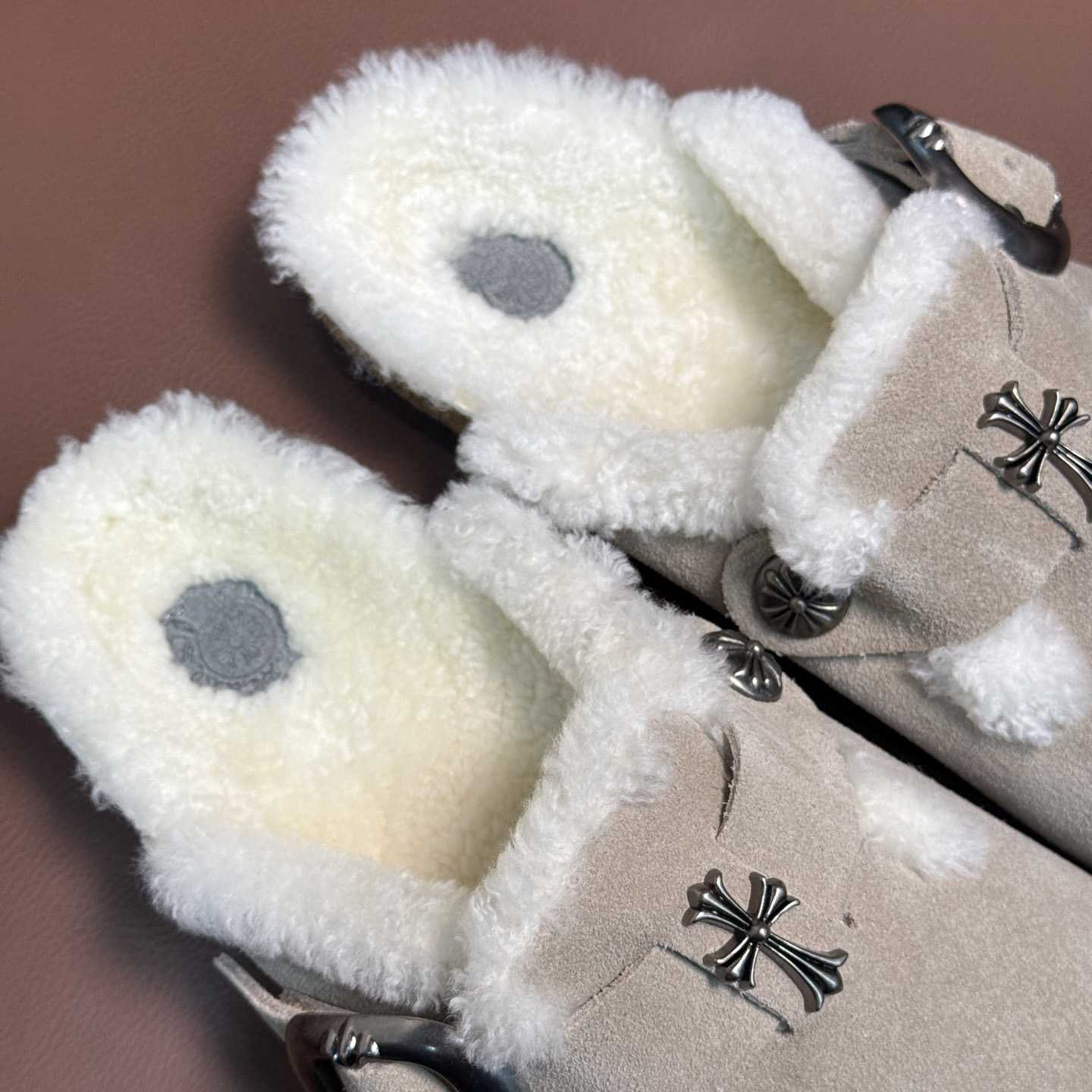 Chrome Hearts Birkenstock Boston Suede Sandals  - FashionPlug