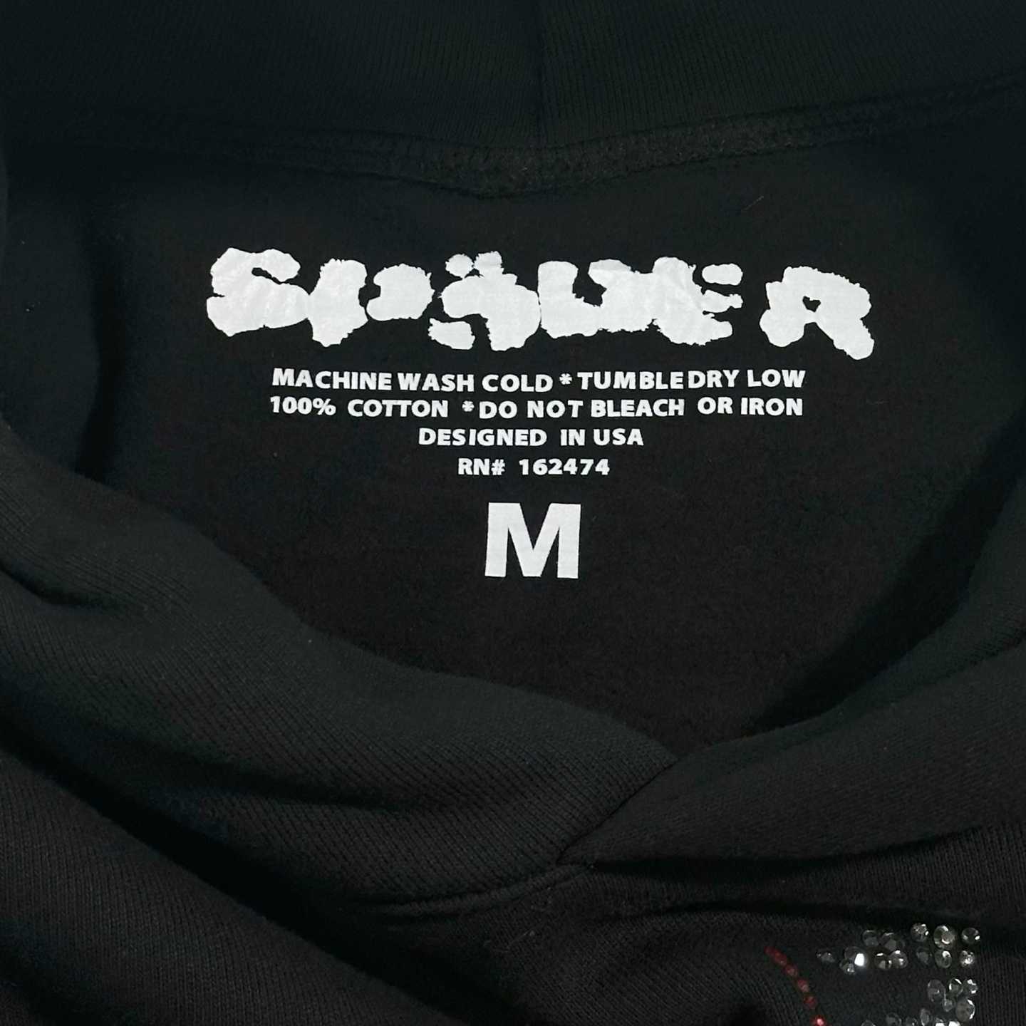  Sp5der OG Rhinestone Hoodie - FashionPlug