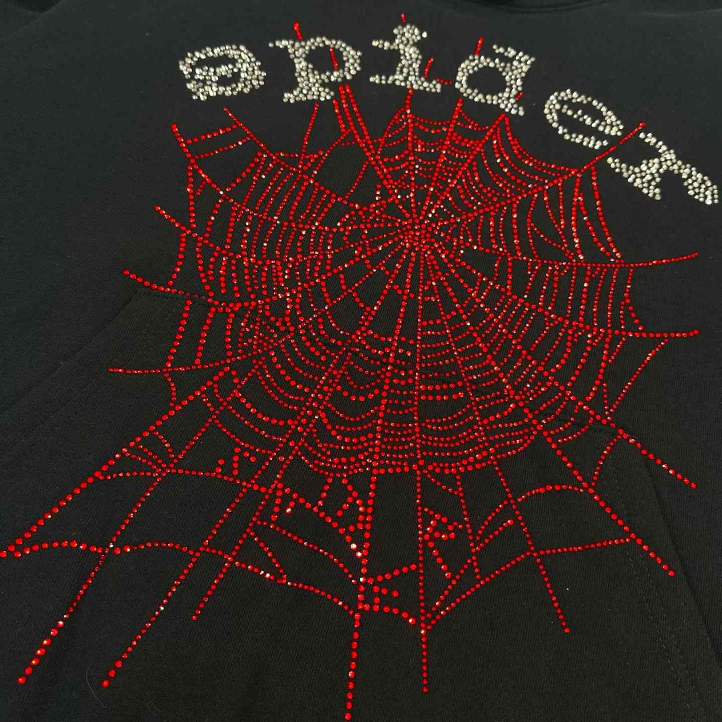  Sp5der OG Rhinestone Hoodie - FashionPlug