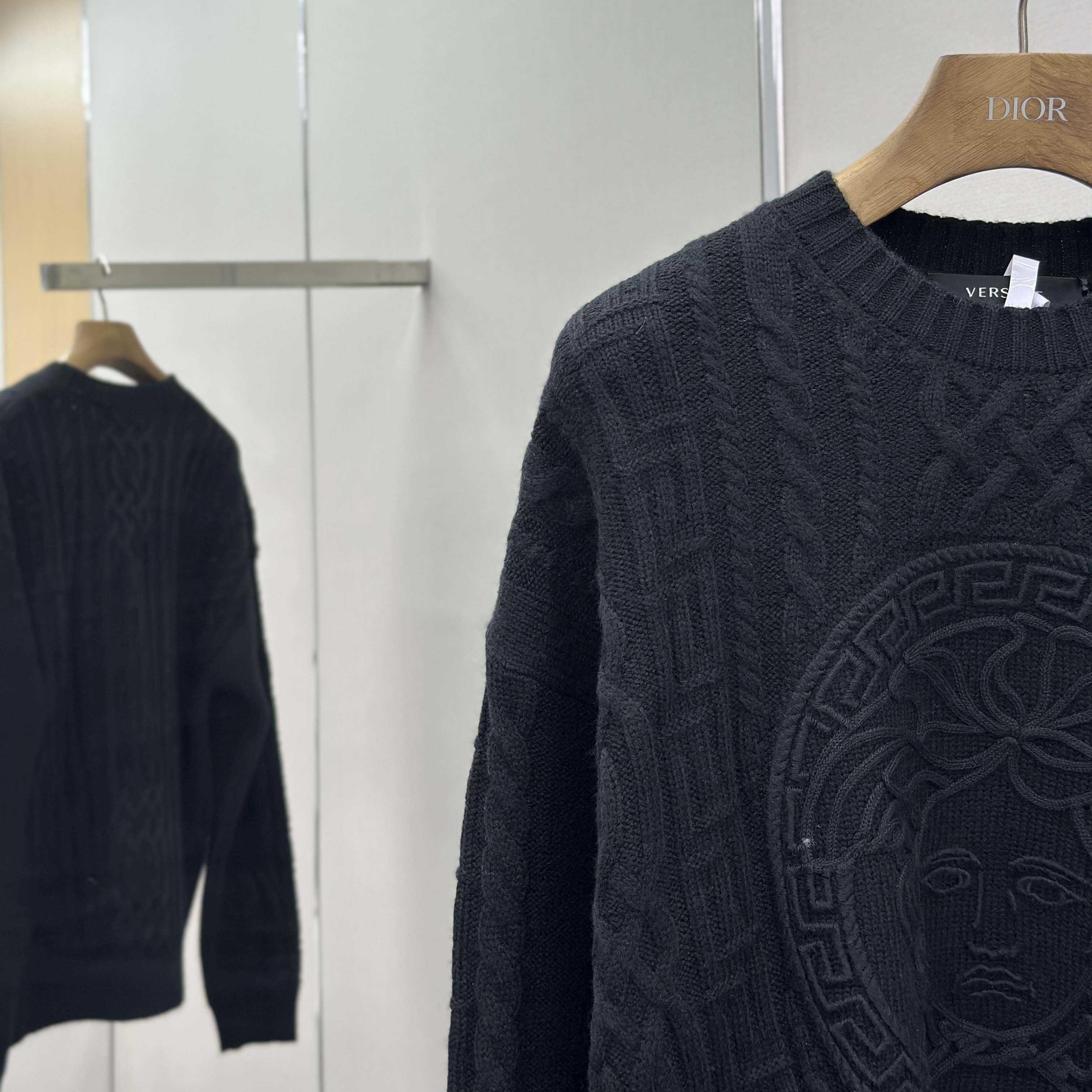 Versace Medusa Crewneck Knit Sweater - FashionPlug