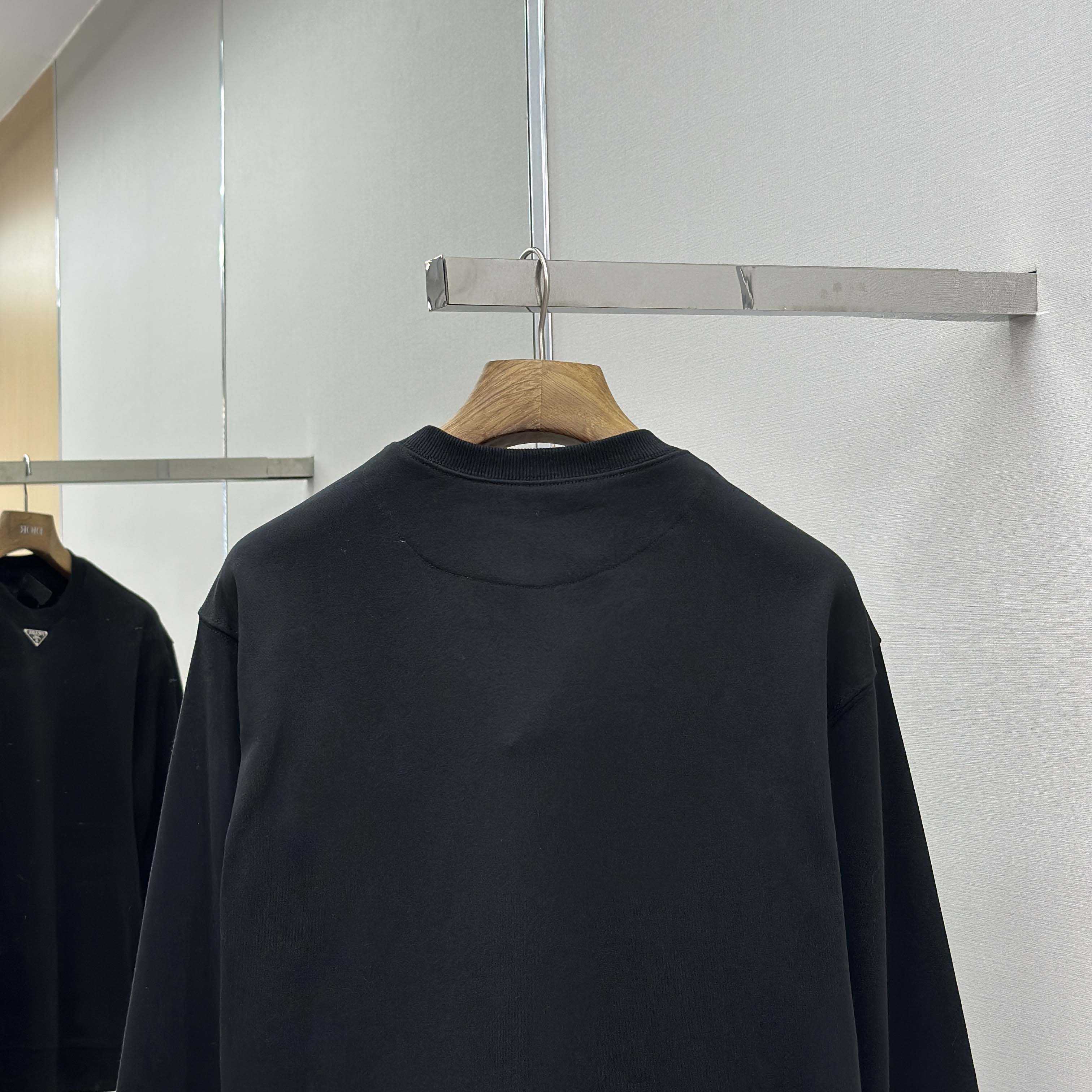 Prada Logo-plaque Technical Cotton Sweatshirt - FashionPlug