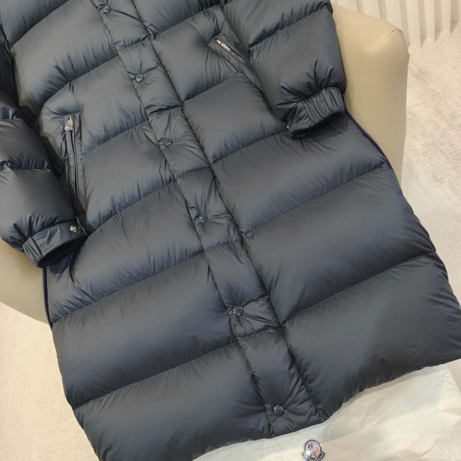Moncler Hanoverian Hooded Long Down Jacket  - FashionPlug