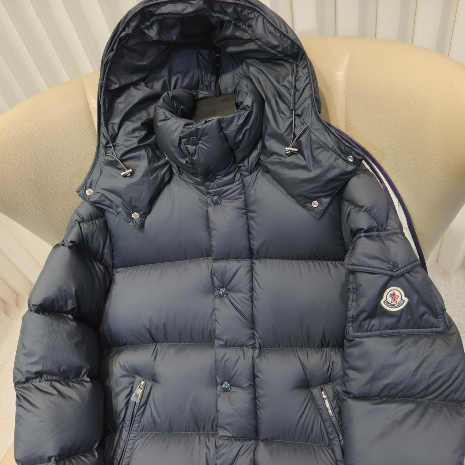 Moncler Hanoverian Hooded Long Down Jacket  - FashionPlug