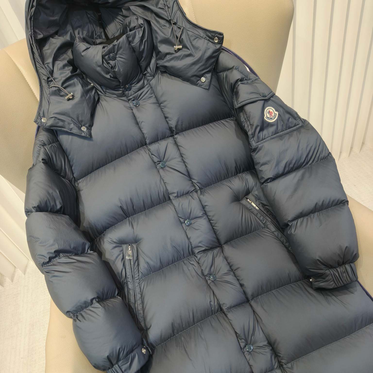 Moncler Hanoverian Hooded Long Down Jacket  - FashionPlug