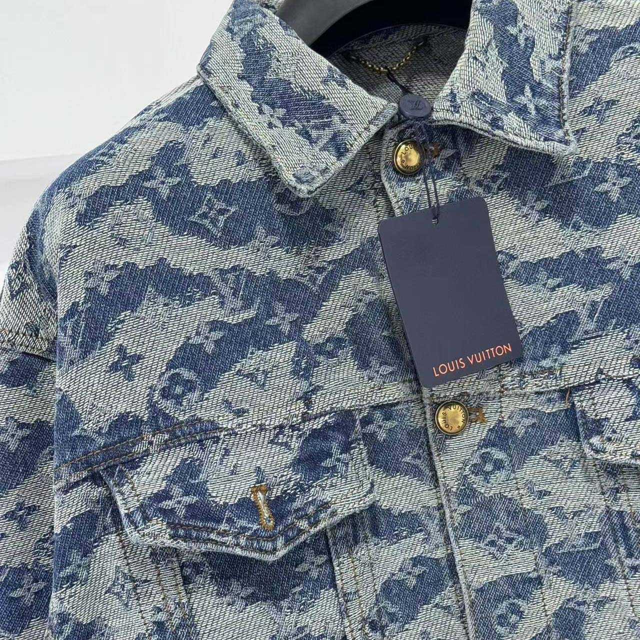 Louis Vuitton Monogram Denim Trucker Jacket - FashionPlug