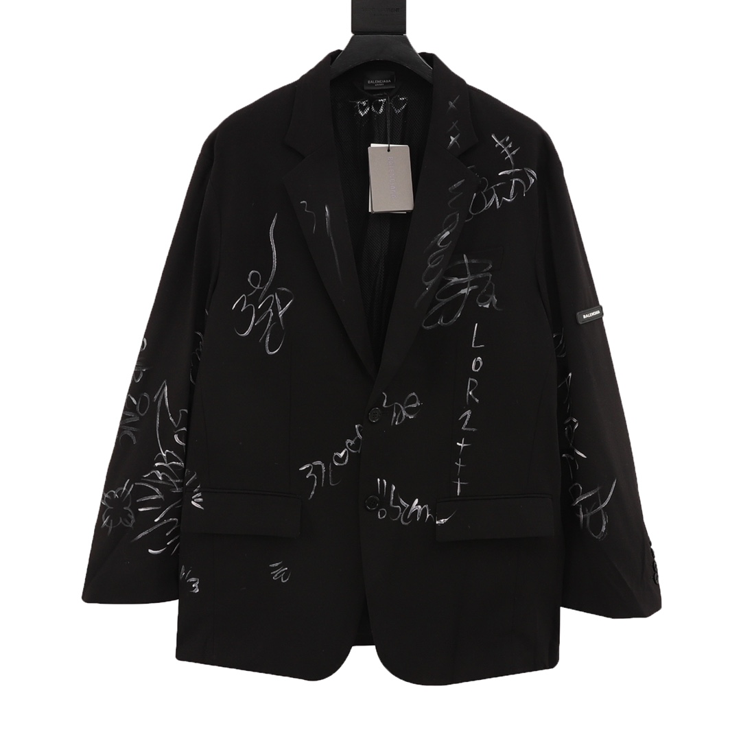 Balenciaga Graffiti Skater Tailored Blazer - FashionPlug