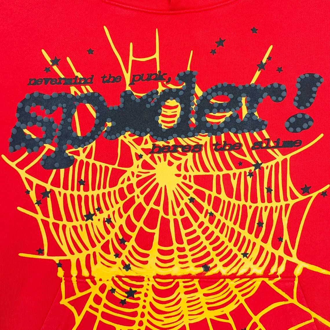 Sp5der Og Web V2 Hoodie 'Red' - FashionPlug