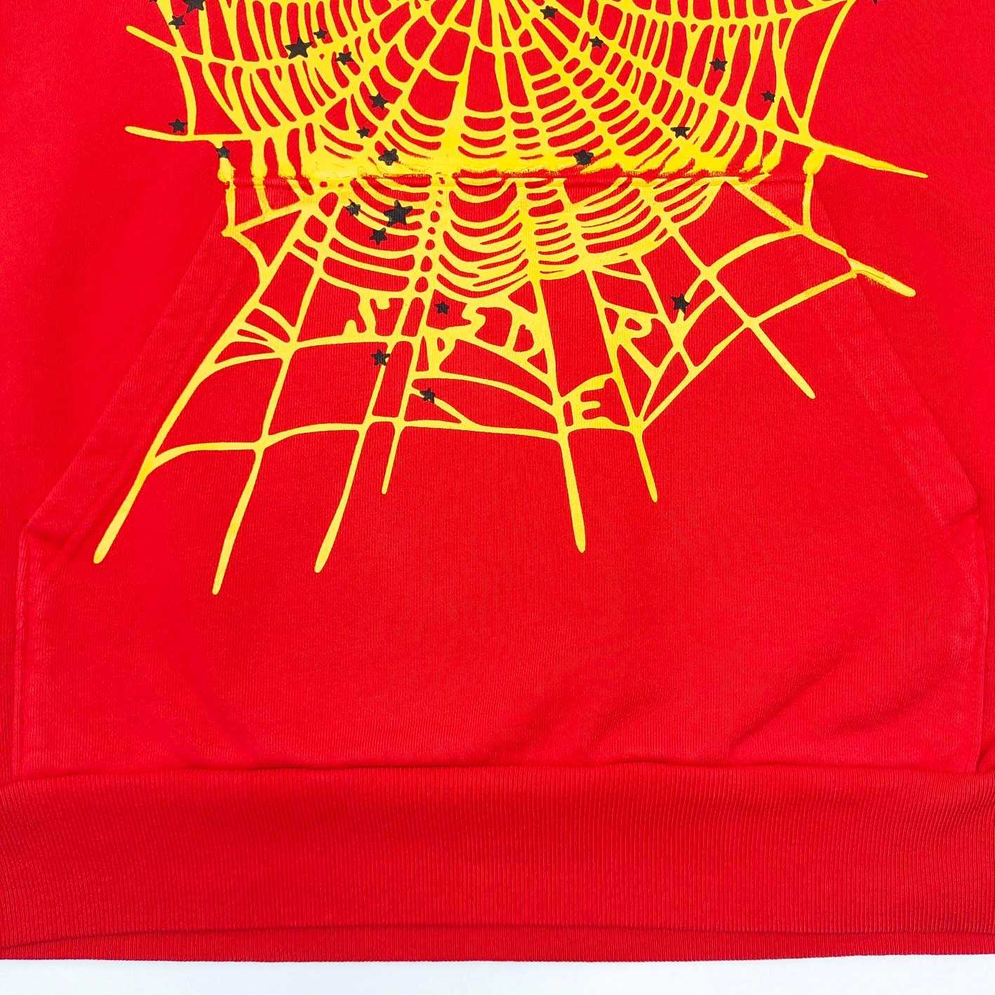 Sp5der Og Web V2 Hoodie 'Red' - FashionPlug