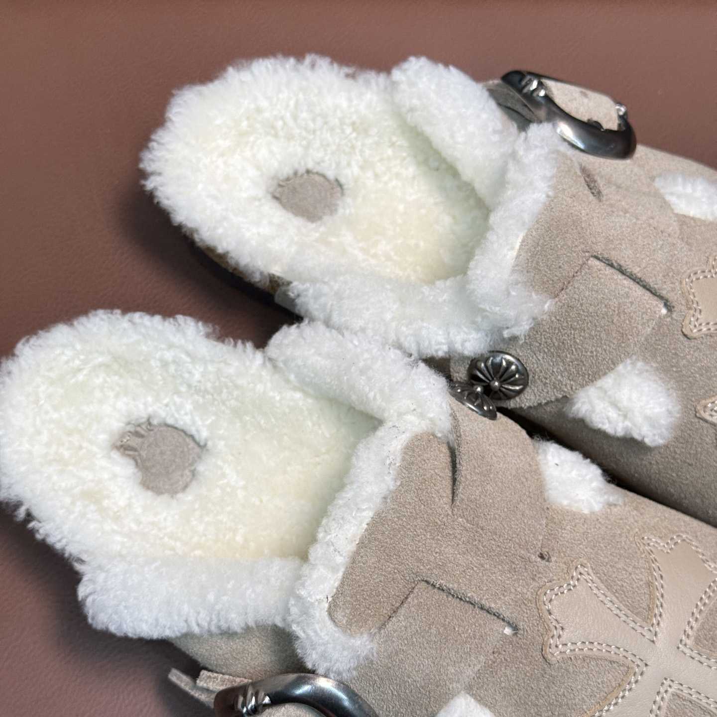 Chrome Hearts Birkenstock Boston Suede Sandals  - FashionPlug