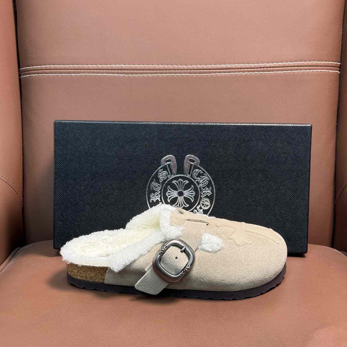 Chrome Hearts Birkenstock Boston Suede Sandals  - FashionPlug
