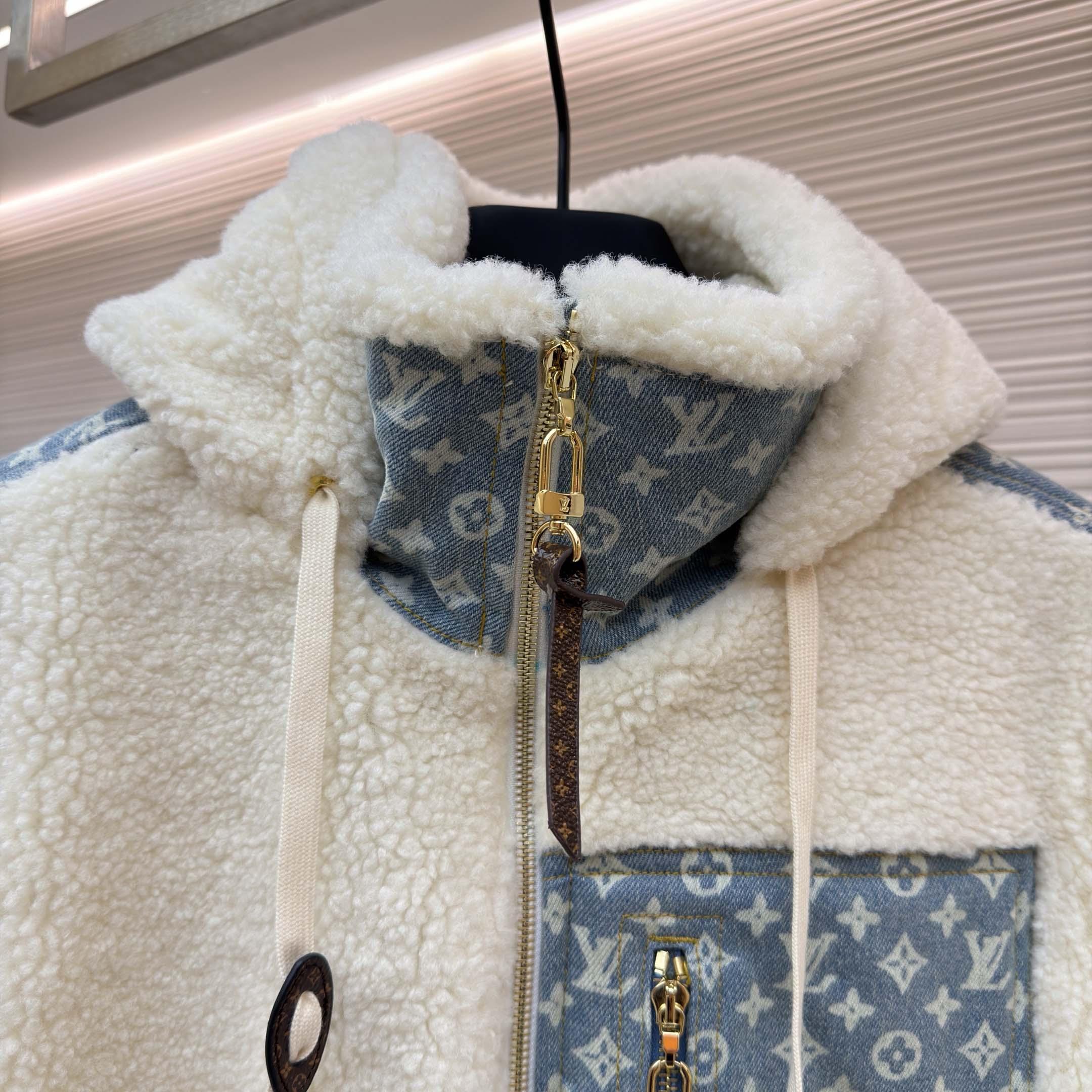 Louis Vuitton Monogram Accent Fleece Jacket - FashionPlug
