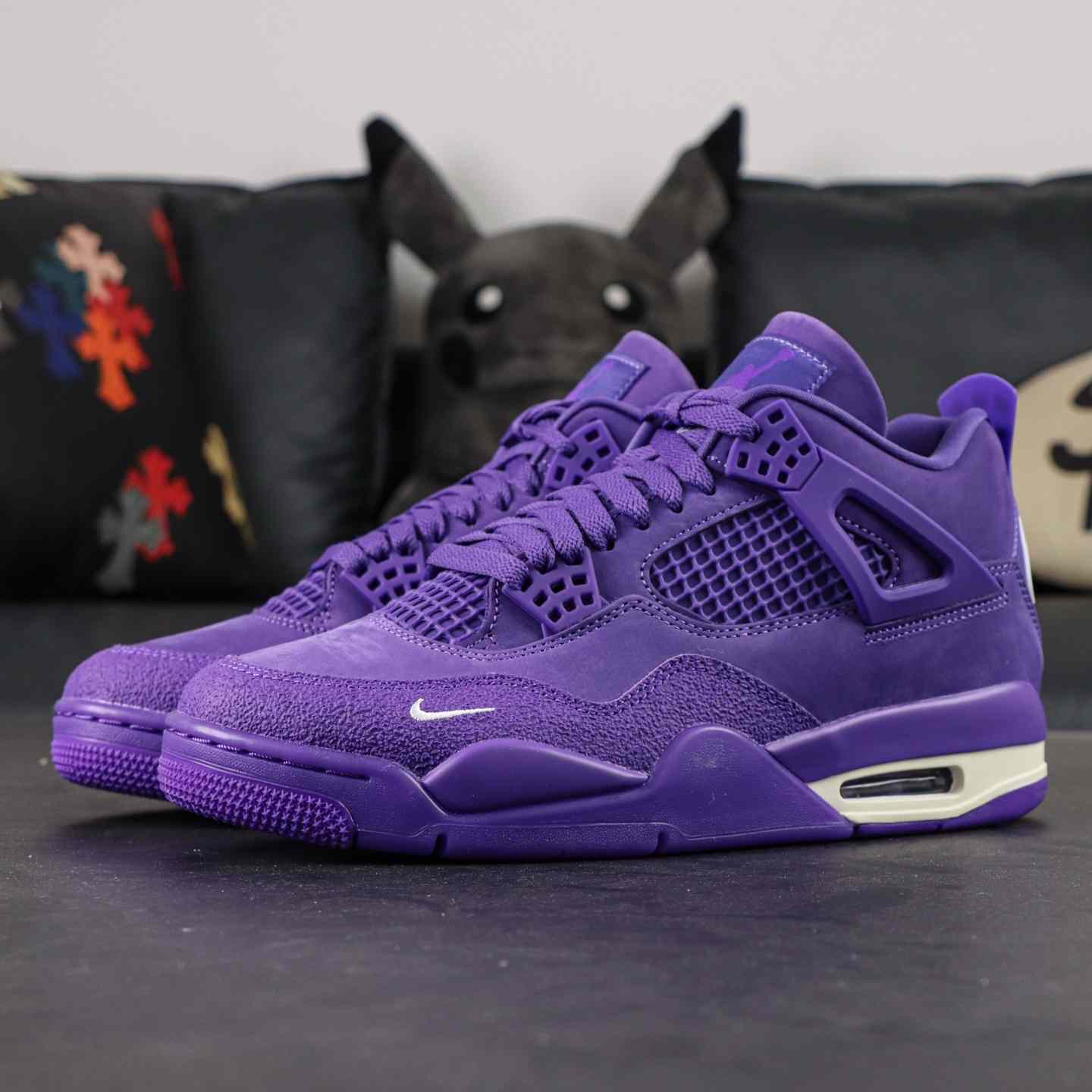 Nigel Sylvester x Air Jordan 4 Retro “Purple Brick” HF4340-500 | Size 36–48.5 - FashionPlug