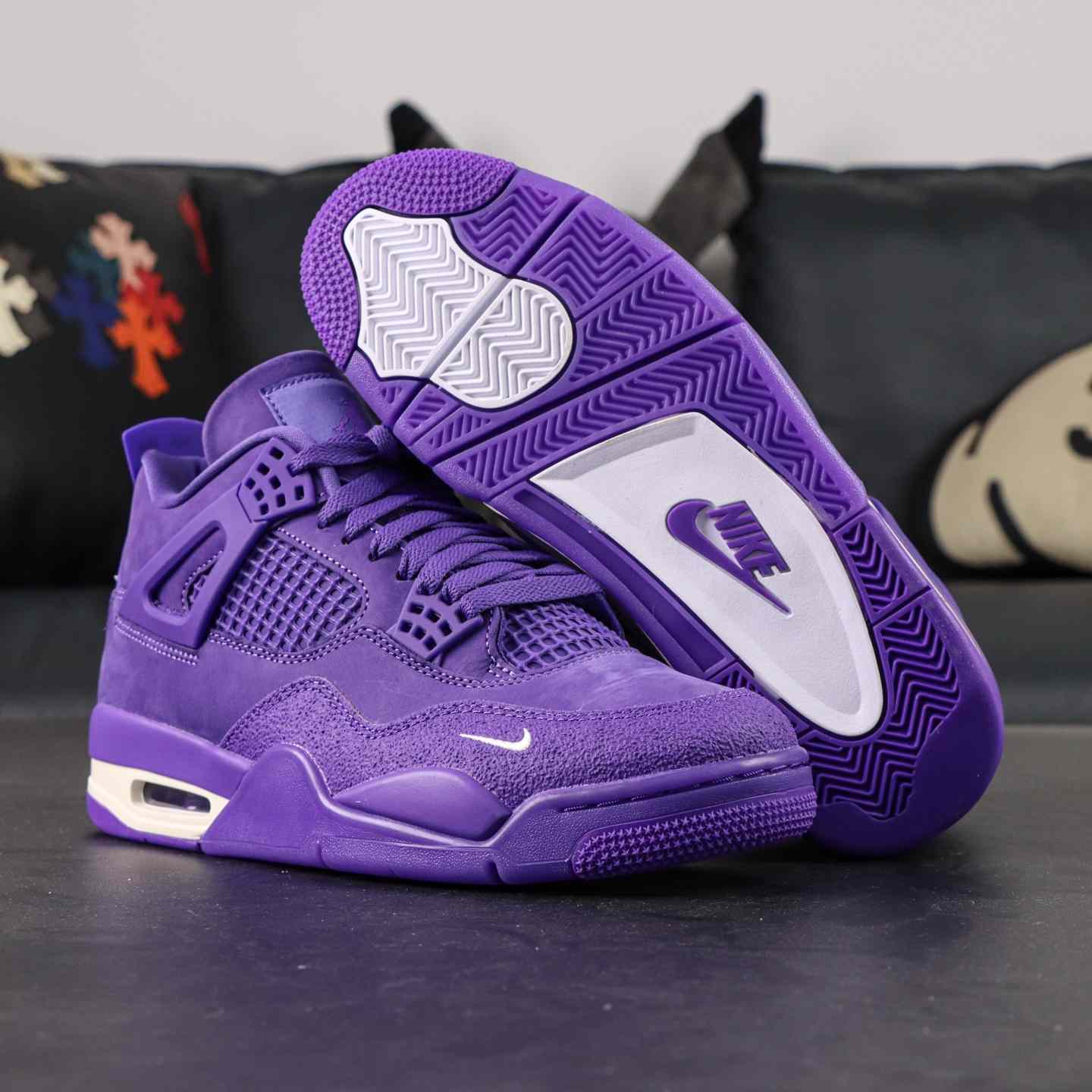 Nigel Sylvester x Air Jordan 4 Retro “Purple Brick” HF4340-500 | Size 36–48.5 - FashionPlug
