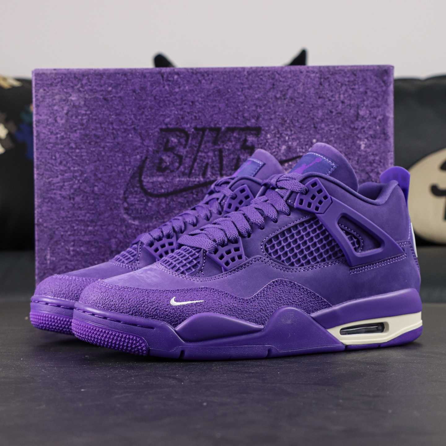 Nigel Sylvester x Air Jordan 4 Retro “Purple Brick” HF4340-500 | Size 36–48.5 - FashionPlug
