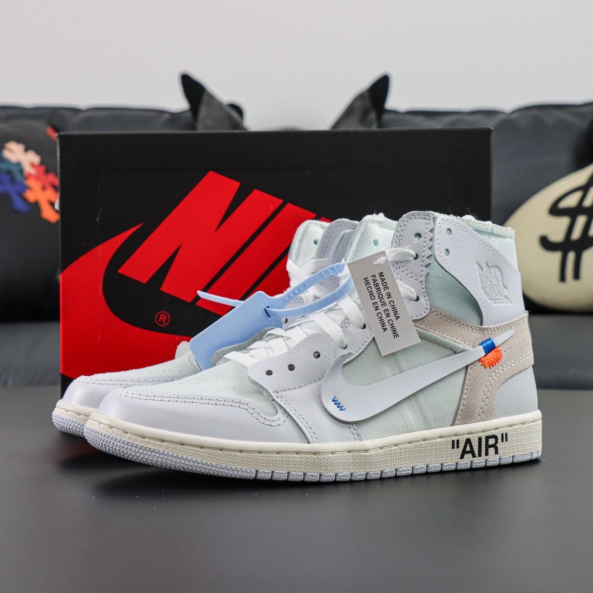 Off-White x Air Jordan 1 Retro High OG Sneaker    AQ0818-100 - FashionPlug