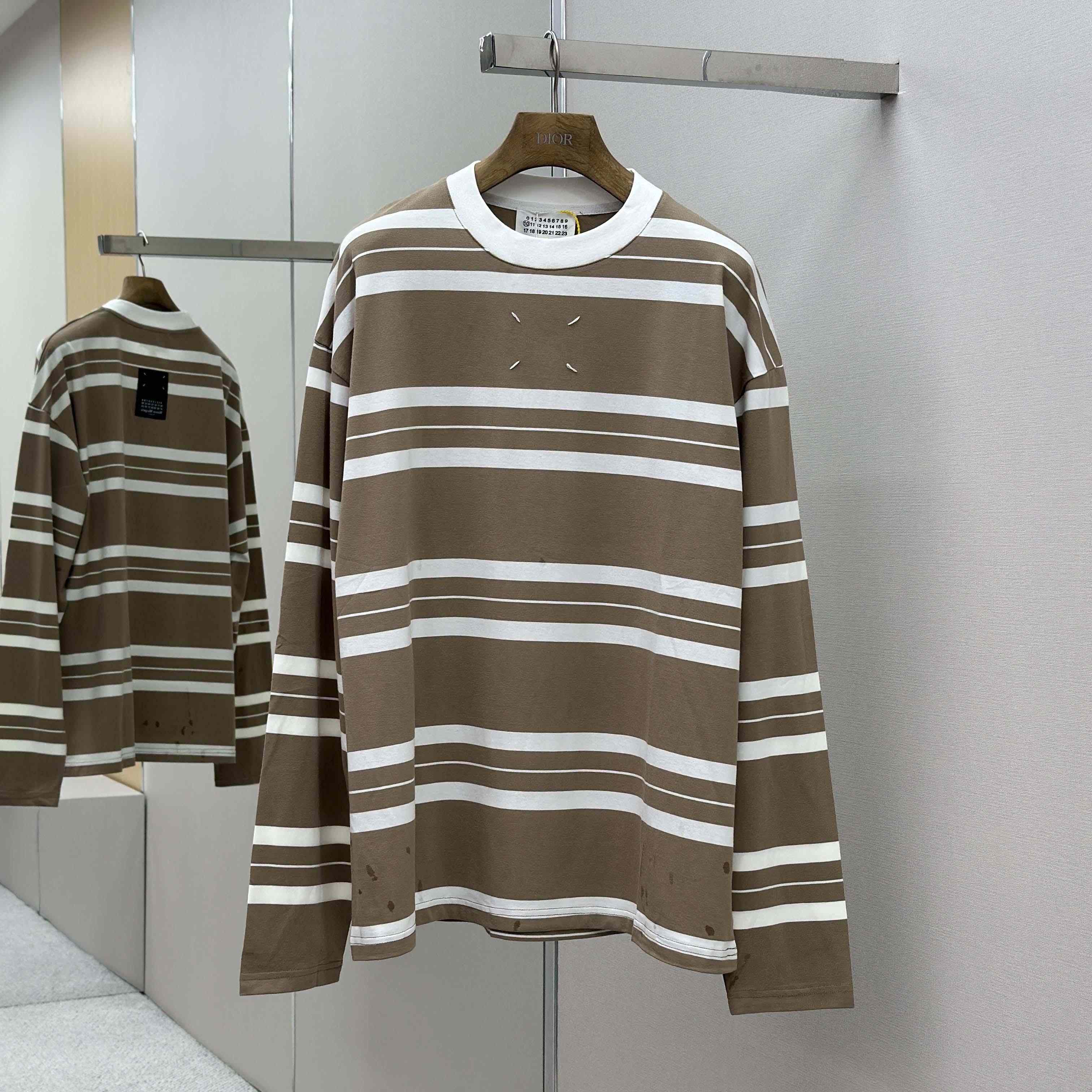 Maison Margiela Striped Long-sleeved - FashionPlug