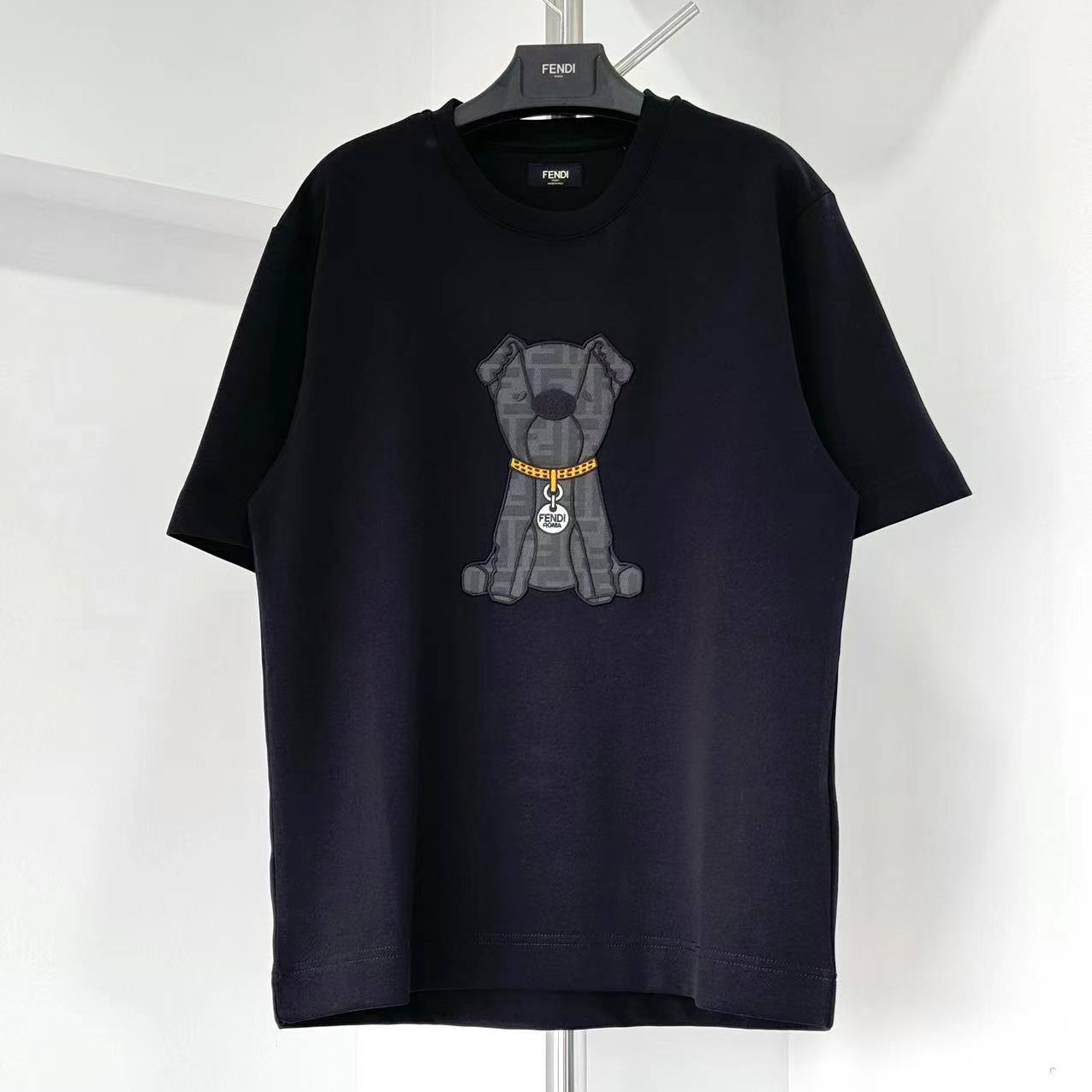 Fendi Black Cotton T-shirt - FashionPlug