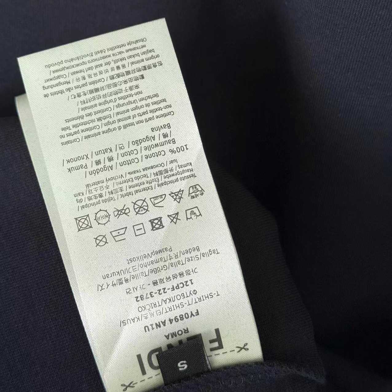 Fendi Blue Cotton T-shirt - FashionPlug