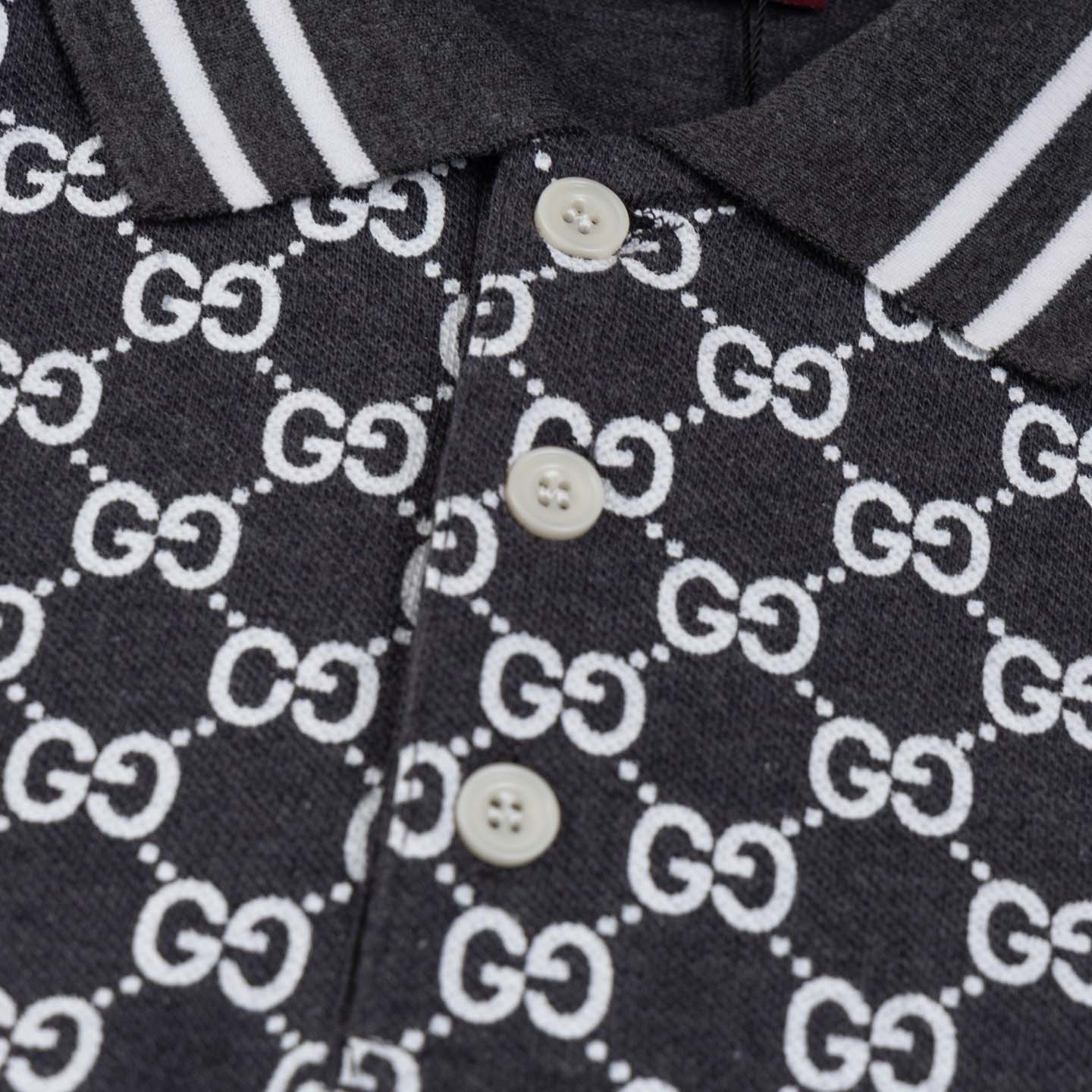 Gucci Cotton Polo Shirt With Embroidery  - FashionPlug