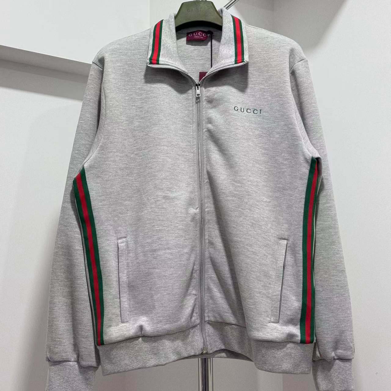 Gucci Zip-up Funnel-neck T-shirt - FashionPlug