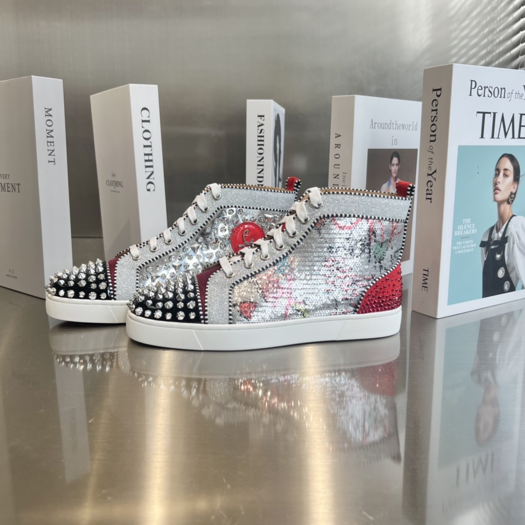 Christian Louboutin High-Top Sneakers - FashionPlug