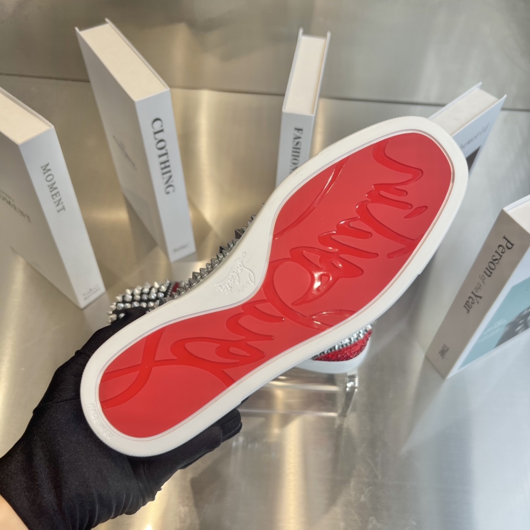 Christian Louboutin High-Top Sneakers - FashionPlug