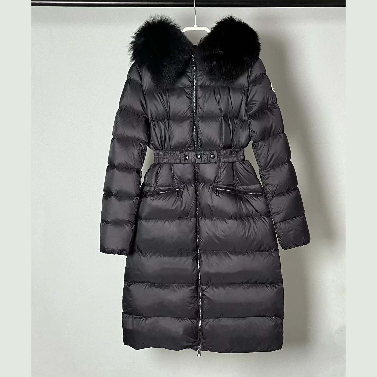 Moncler Boedic Down Jacket With A Detachable Shearling Trim - FashionPlug