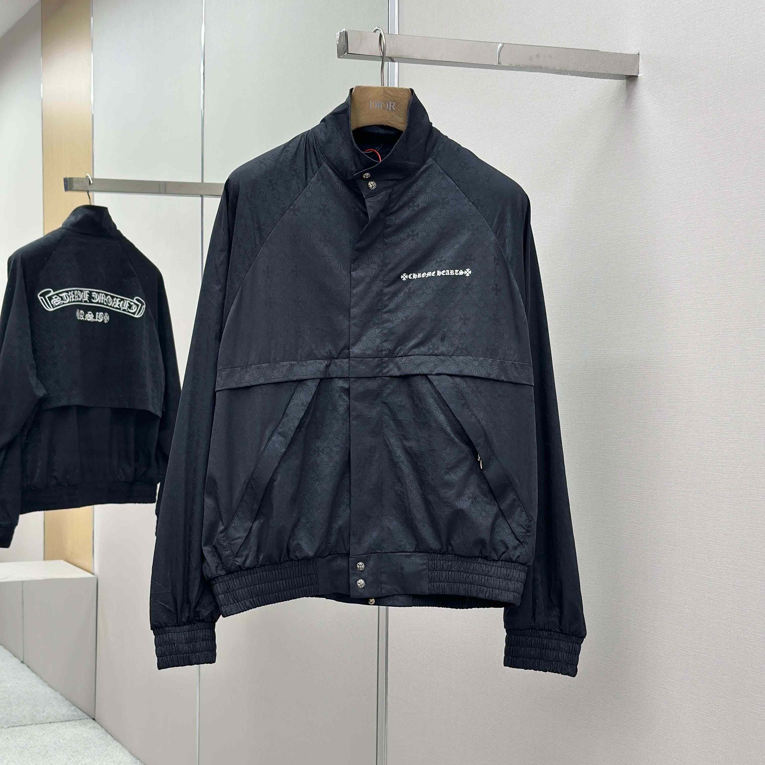 Chrome Hearts All-Over Nylon Track Jacket - FashionPlug