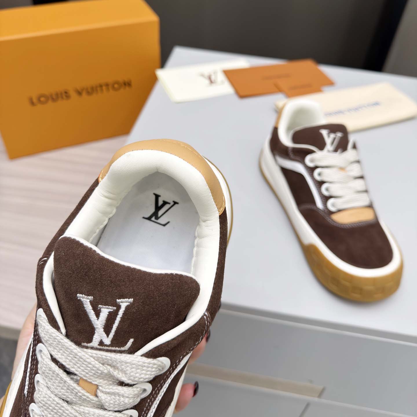 Louis Vuitton LV Tilted Sneaker  - FashionPlug