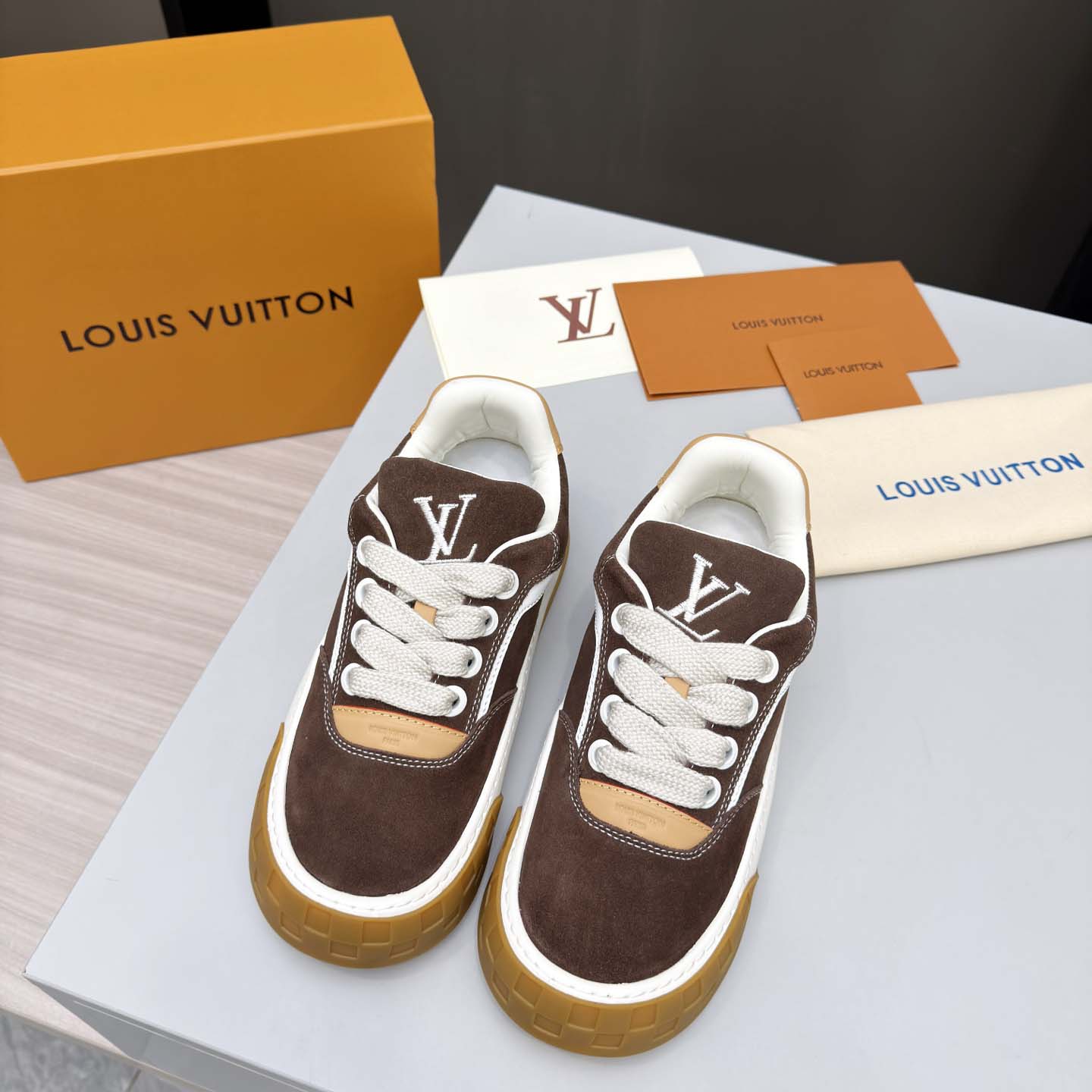 Louis Vuitton LV Tilted Sneaker  - FashionPlug