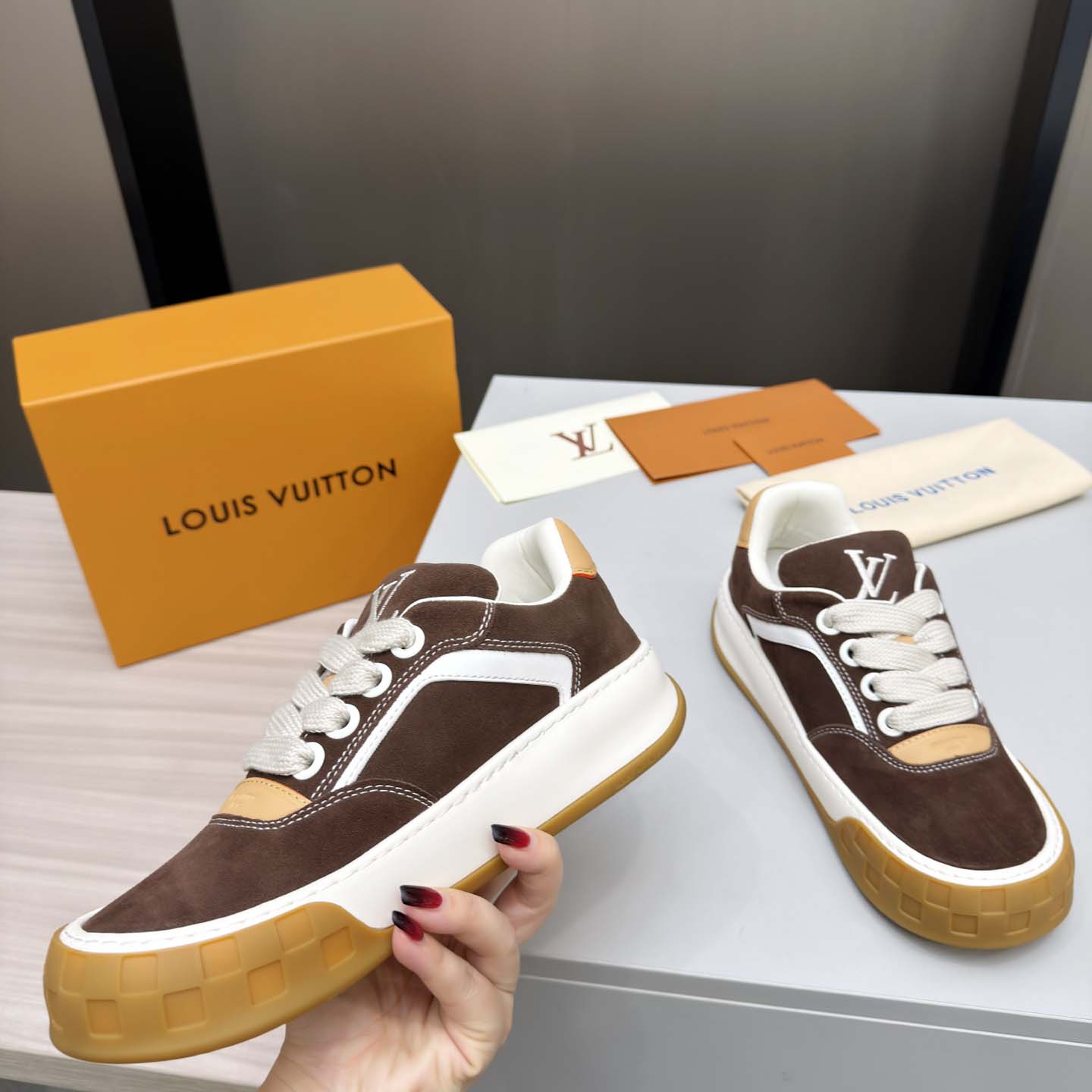 Louis Vuitton LV Tilted Sneaker  - FashionPlug